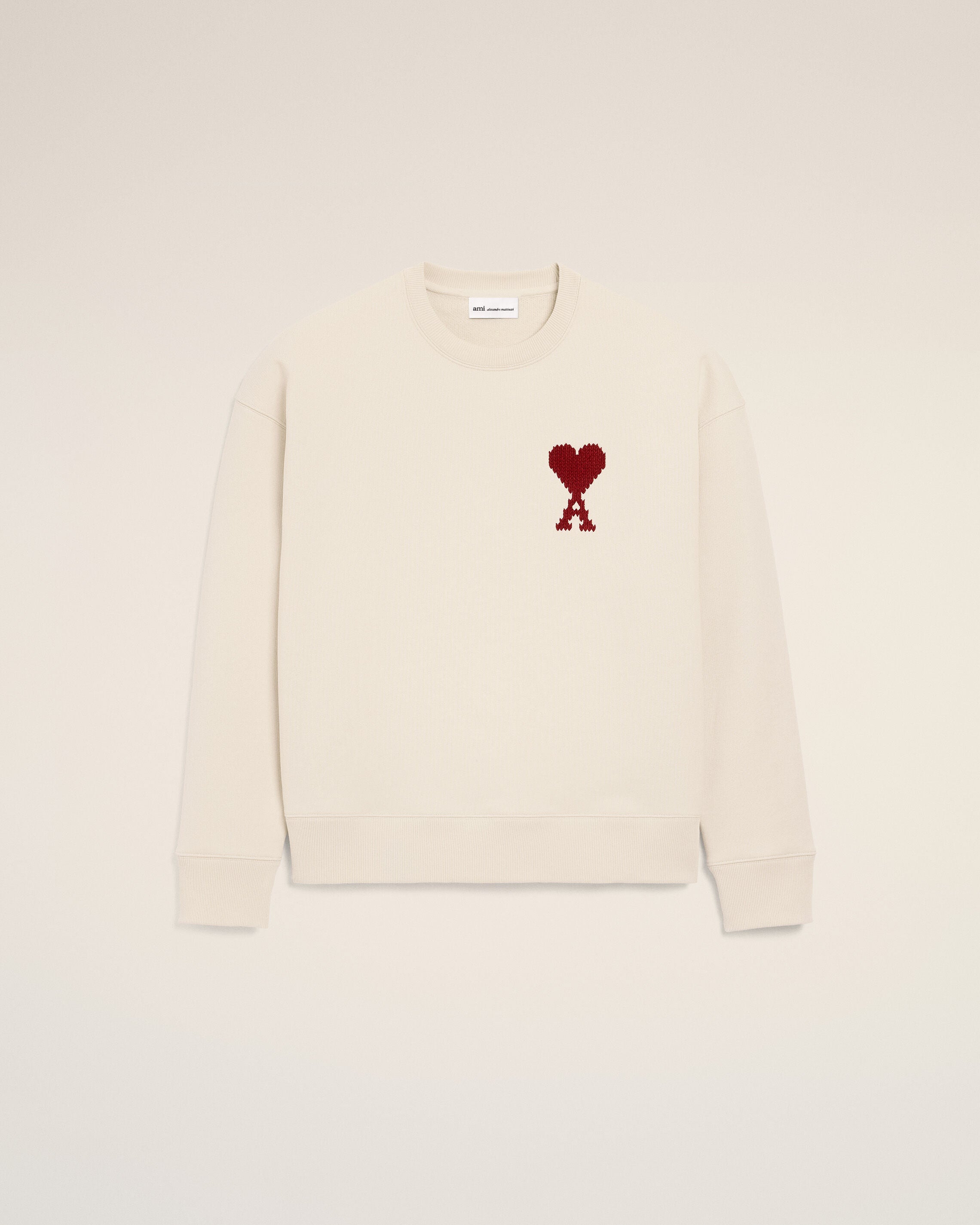 White Cotton Ami De Coeur Sweatshirt