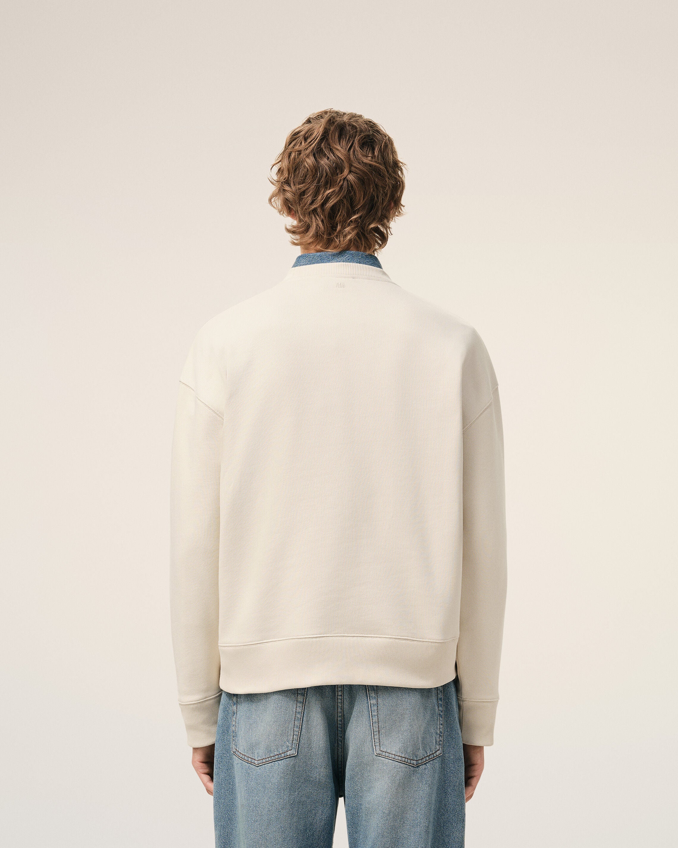 White Cotton Ami De Coeur Sweatshirt