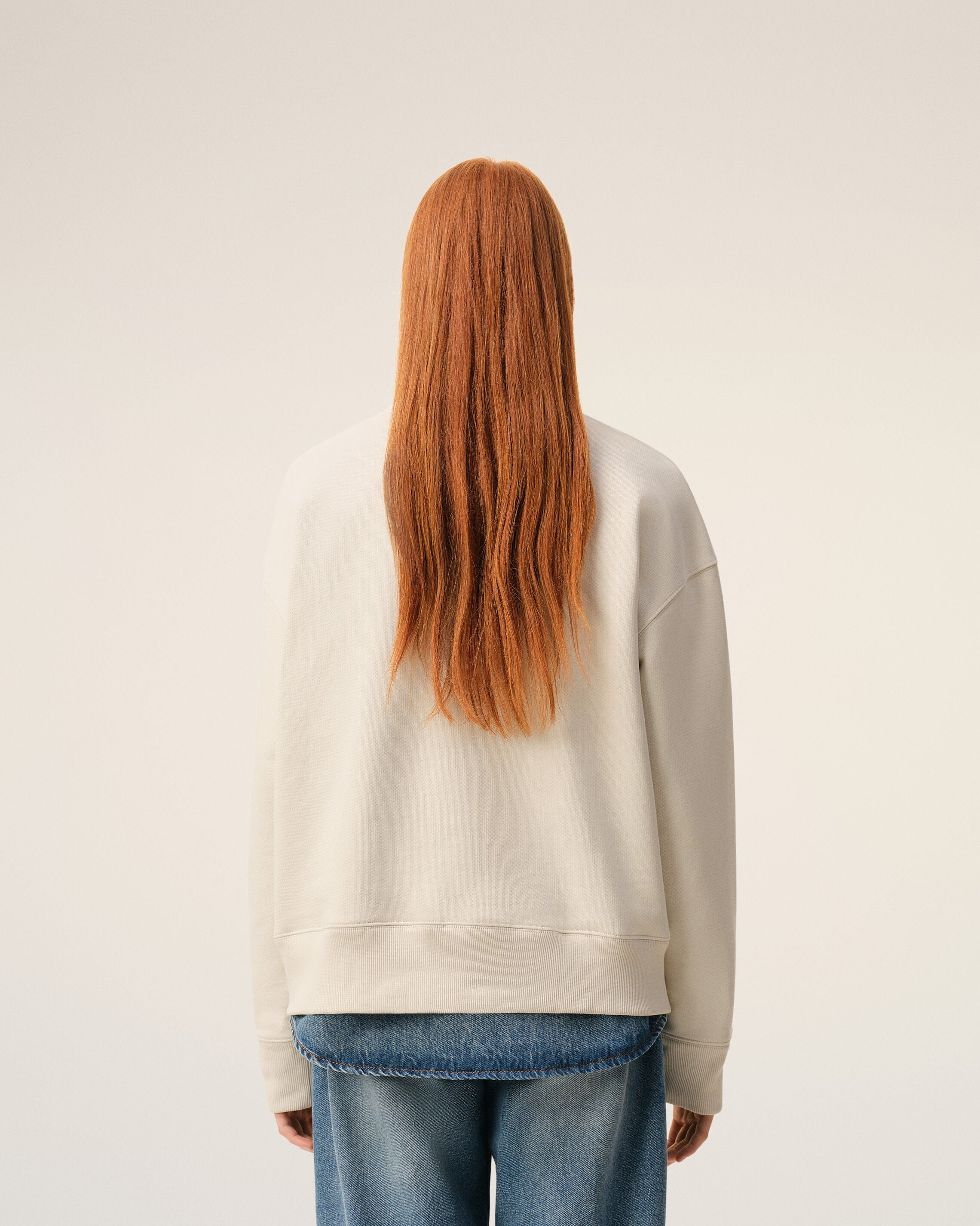 White Cotton Ami De Coeur Sweatshirt
