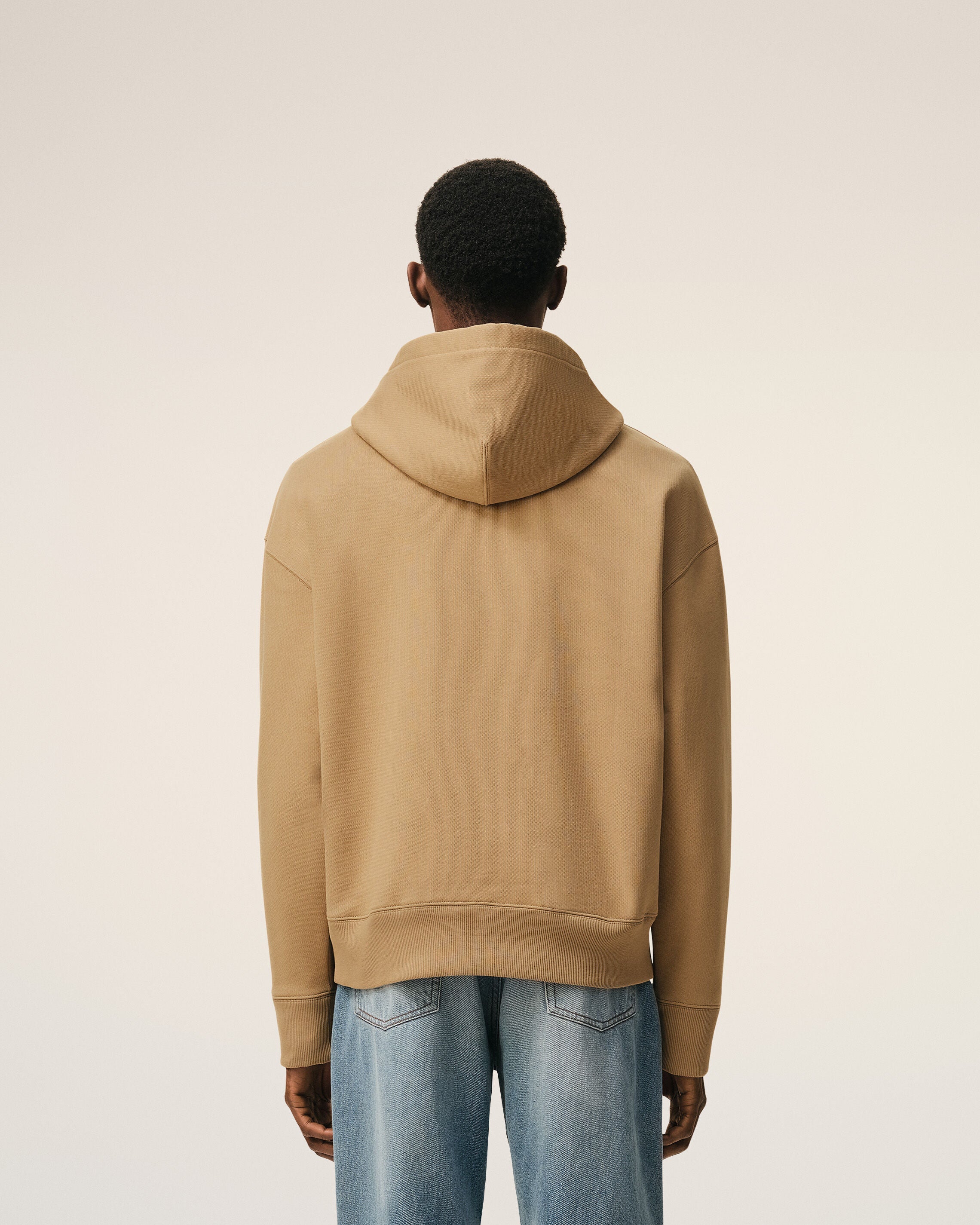 Beige Cotton Ami De Coeur Hoodie