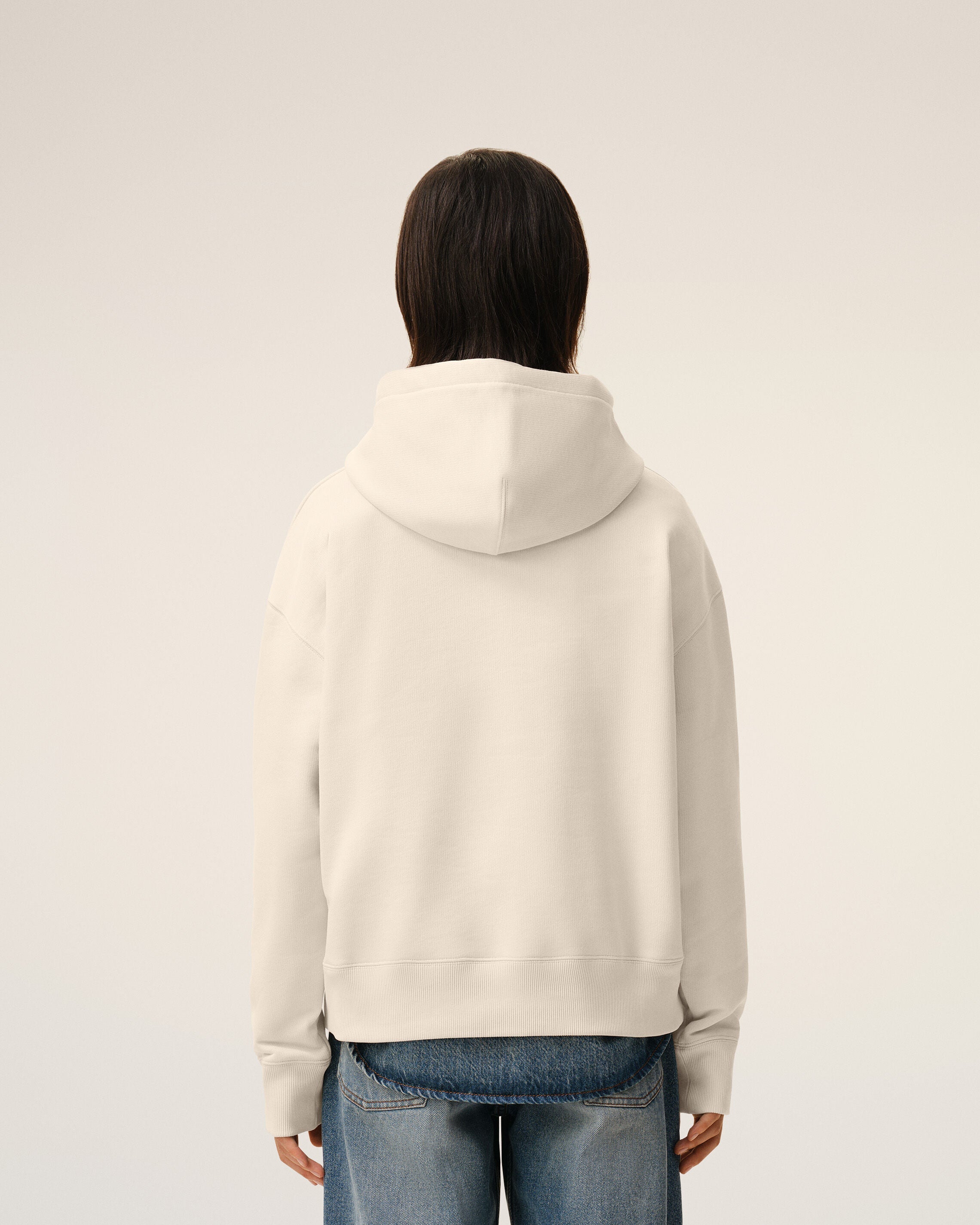 White Cotton Ami De Coeur Hoodie