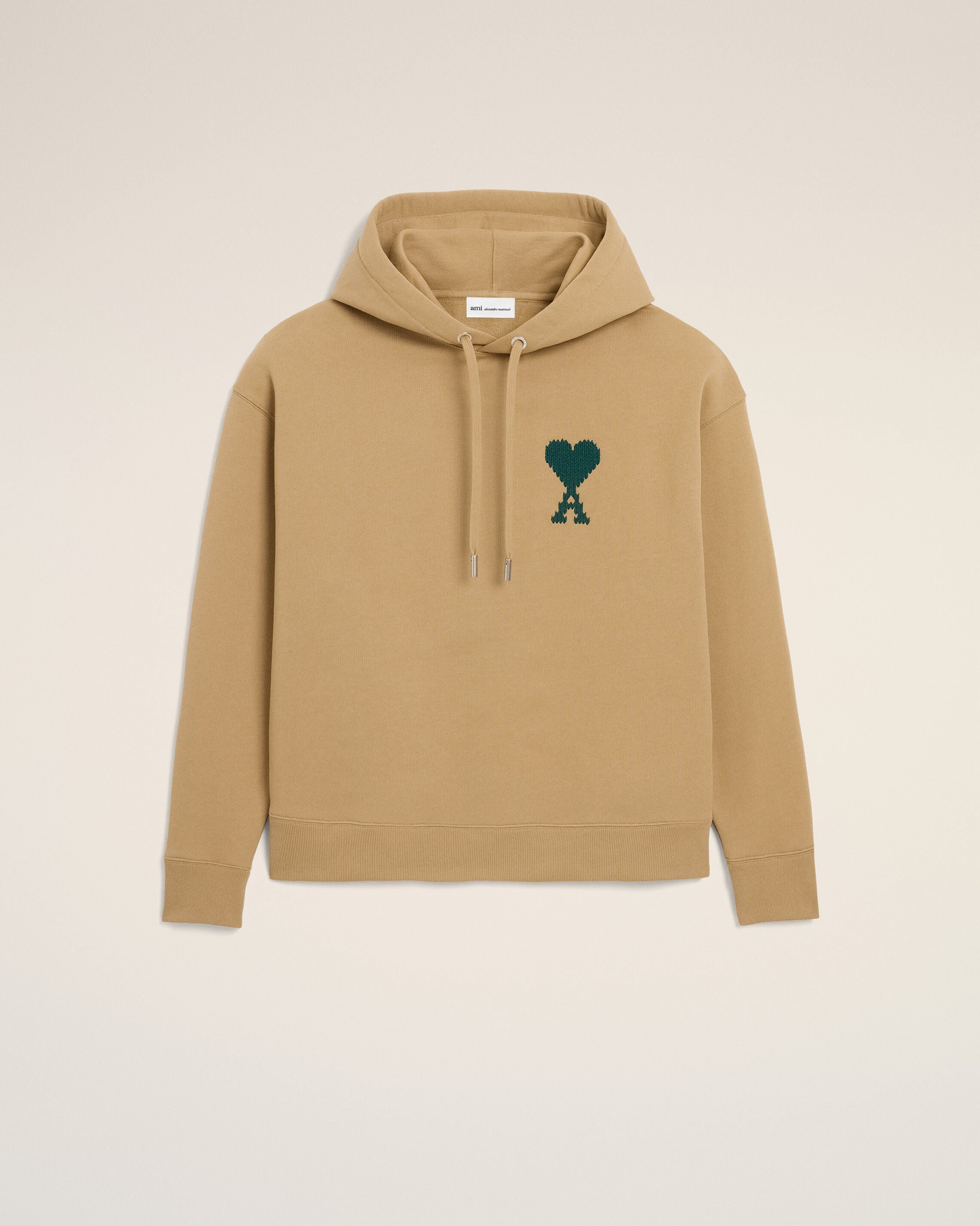 Beige Cotton Ami De Coeur Hoodie