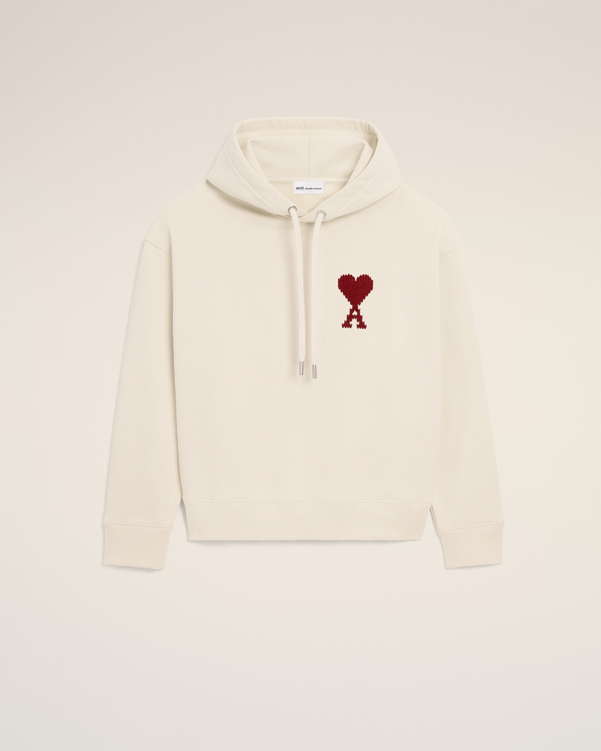 White Cotton Ami De Coeur Hoodie