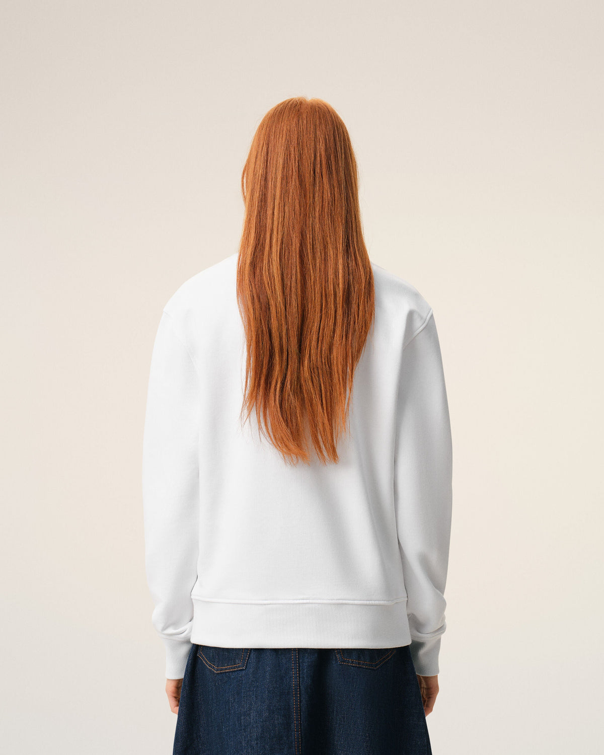 White Cotton Knitted Ami De Coeur Sweatshirt