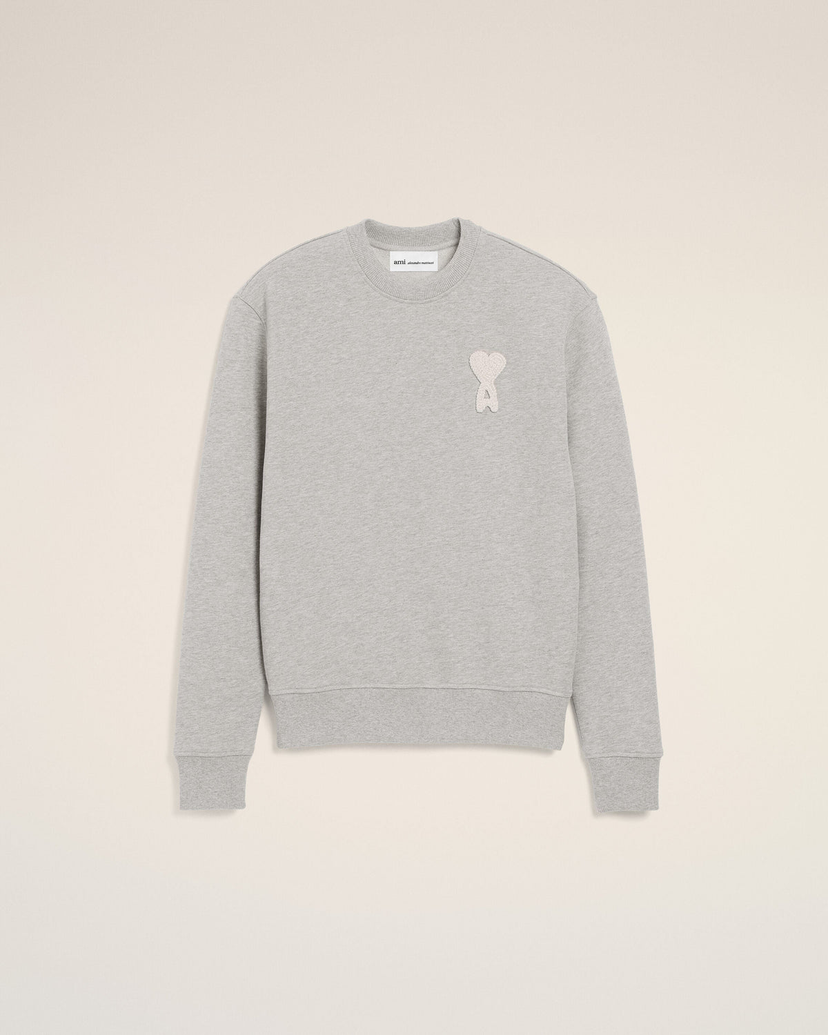 Grey Cotton Knitted Ami De Coeur Sweatshirt