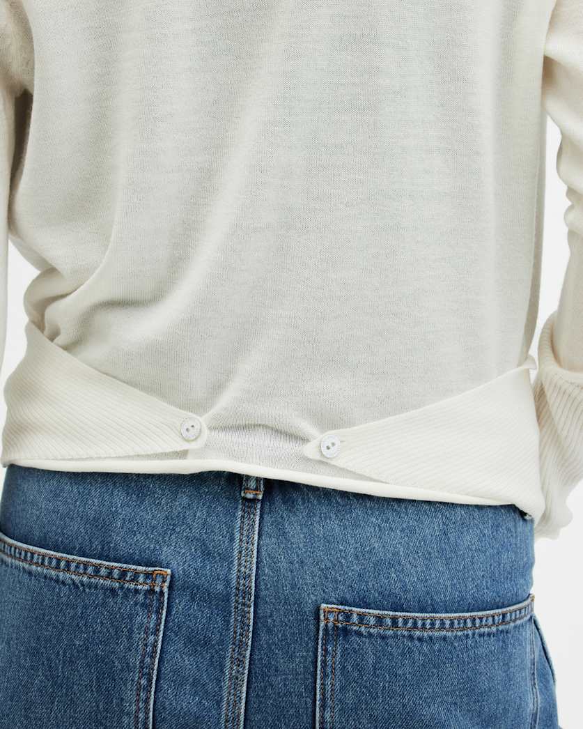 AllSaints Wasson Pirate Lightweight Cardigan Women's Chalk White Women's