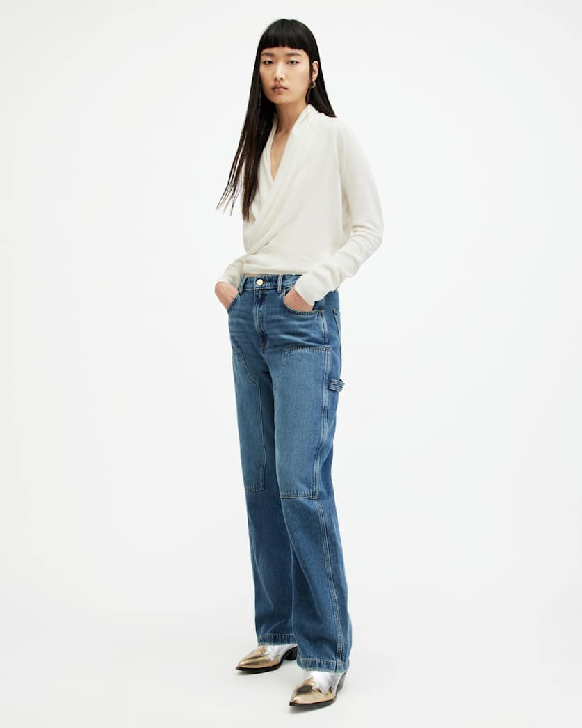 AllSaints Wasson Pirate Lightweight Cardigan Women's Chalk White Women's