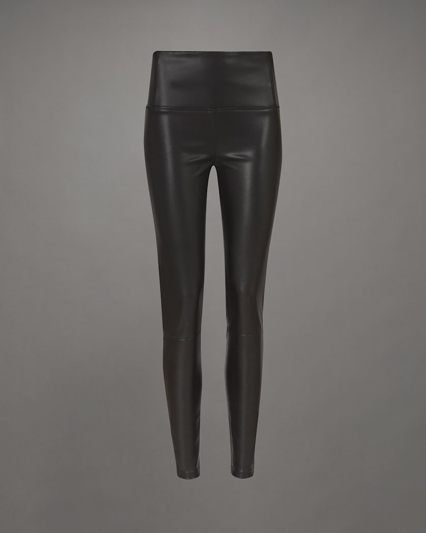 AllSaints Cora High Rise Skinny Fit Faux Leggings Women's Black Women's