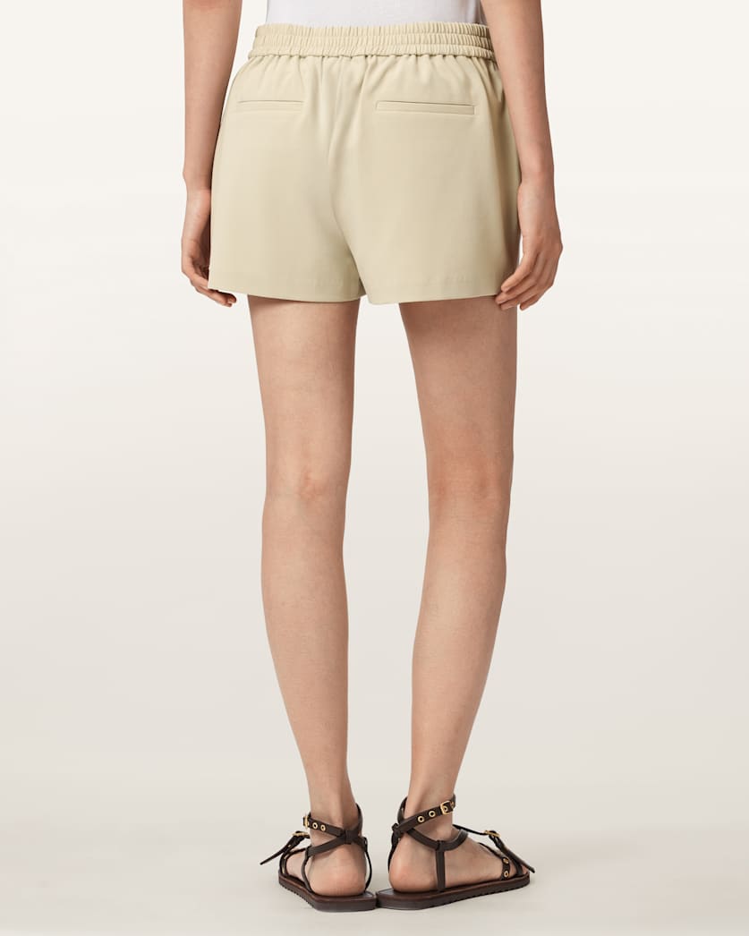 AllSaints Aleida Drawcord Waist Tailored Shorts Women's Haze Green Women's