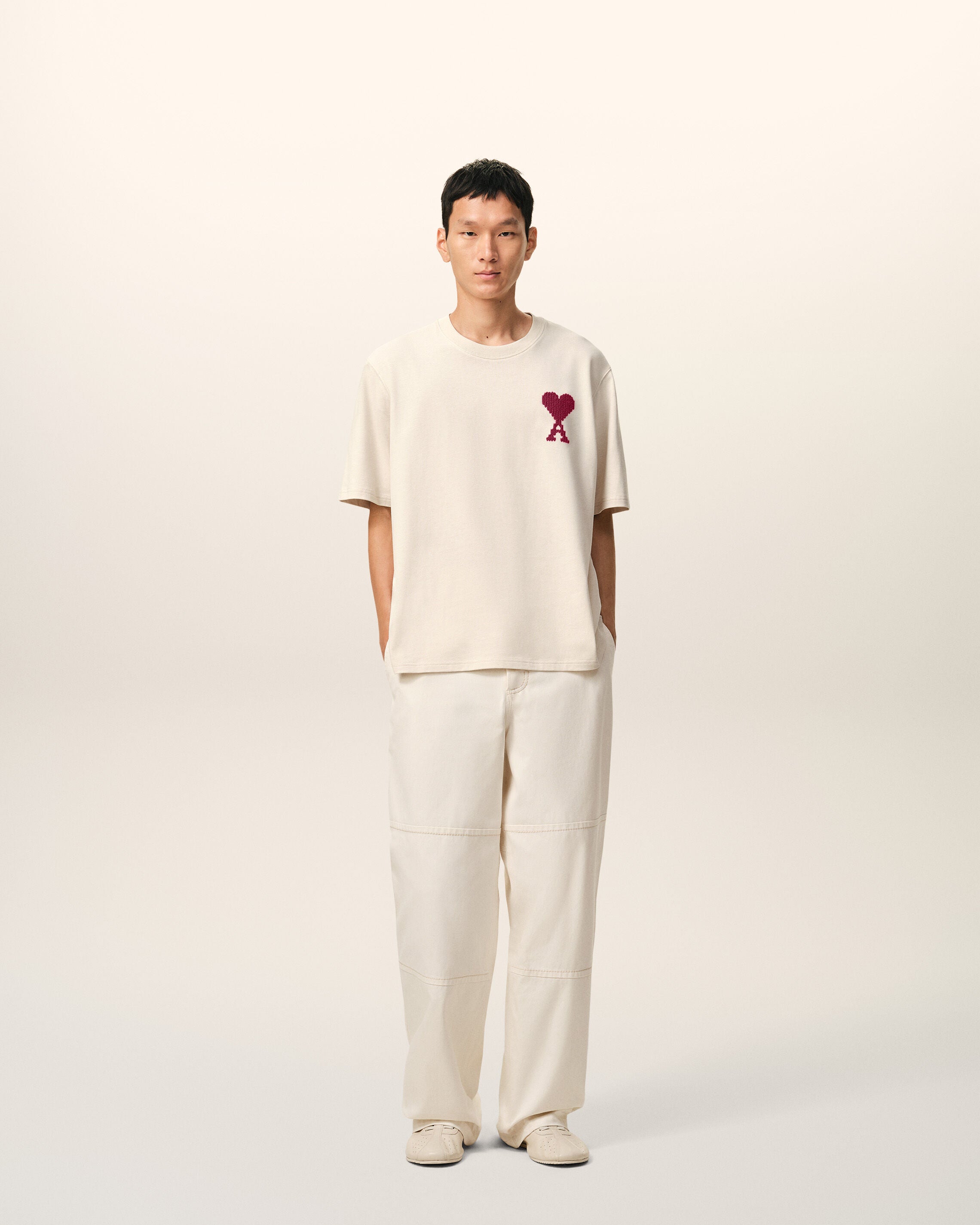 White Cotton Ami De Coeur Tshirt