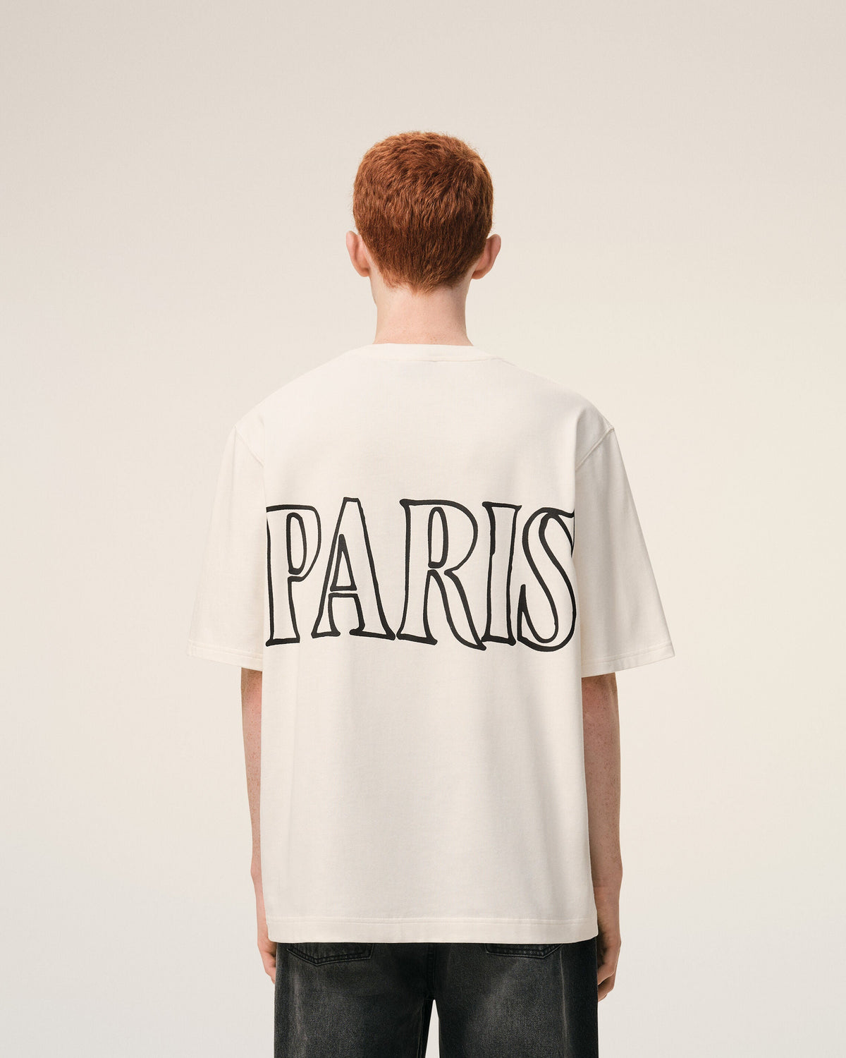 Ami Paris White Cotton Print T Shirt, in use