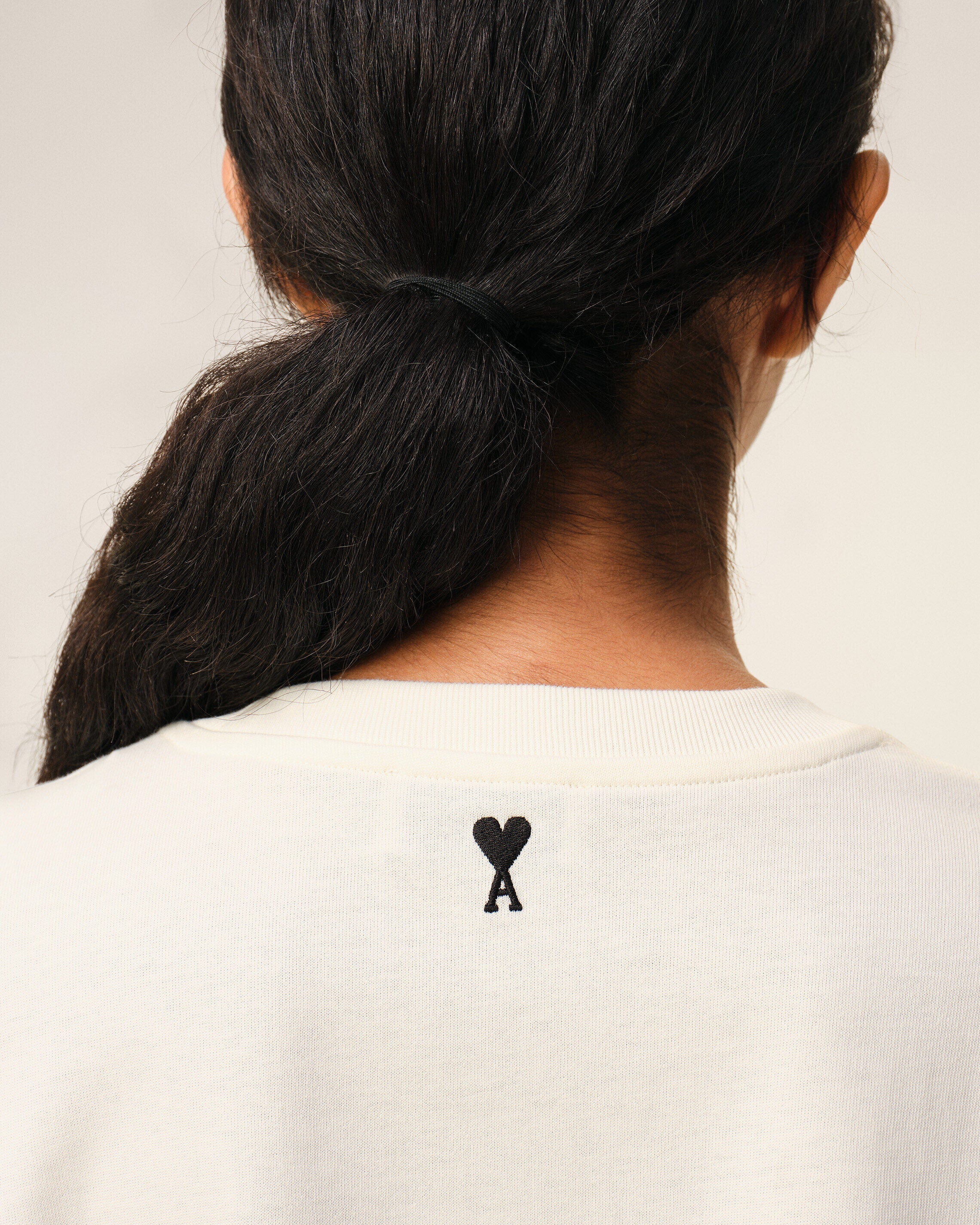 White Cotton Ami Paris Heritage Print Tshirt