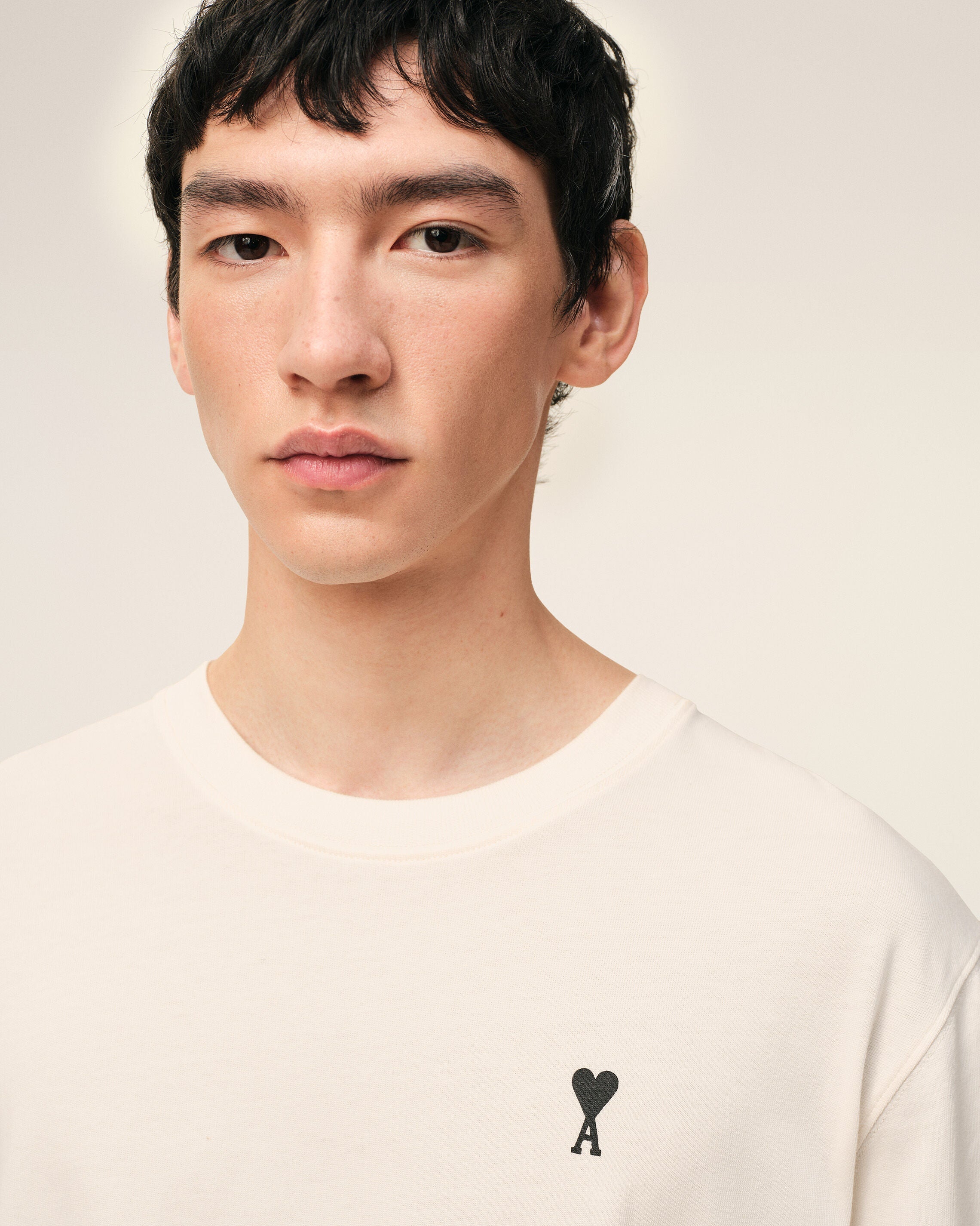 AmiParis White Cotton Place Des Victoires Print Tshirt