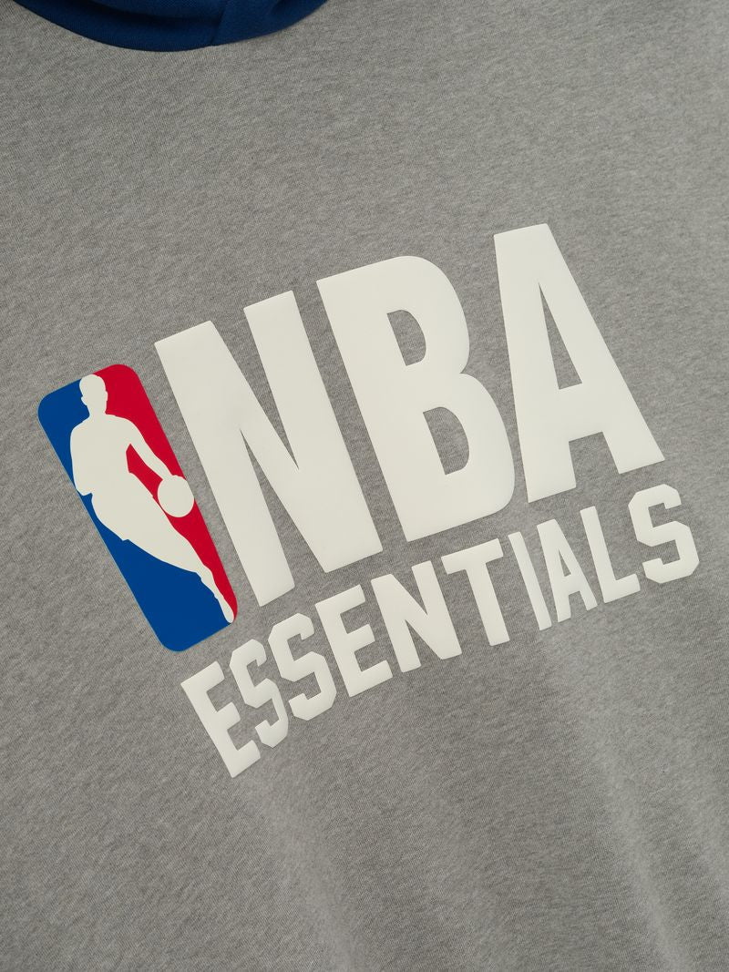 Essentials Nba Sport Hoodie Concrete Heather/ Estate Blue