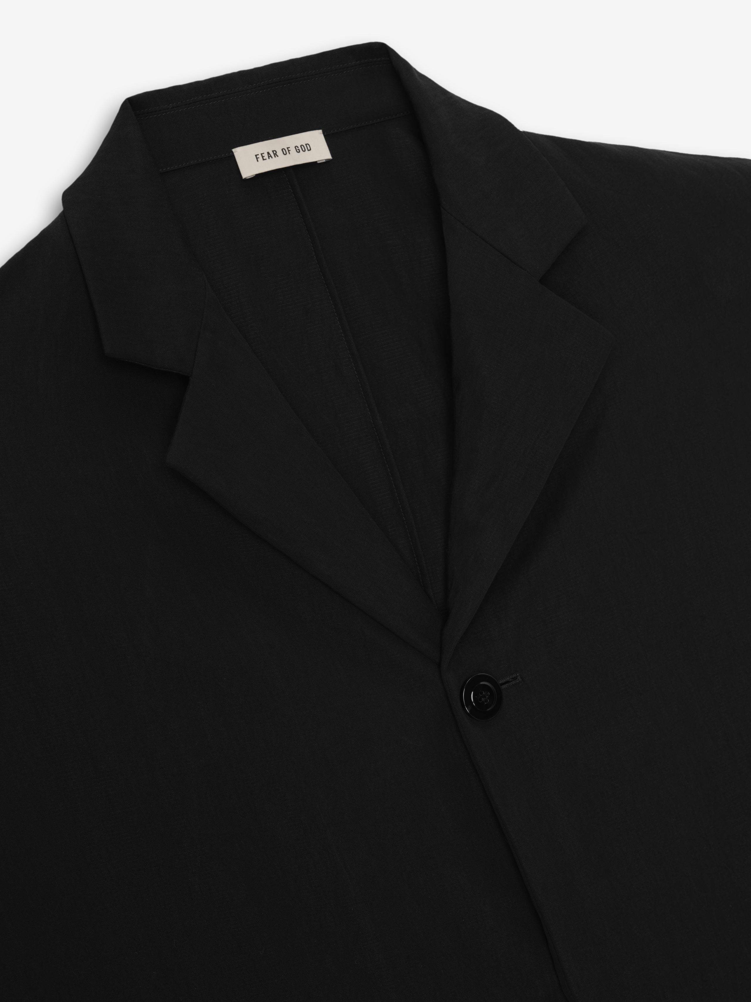 Essentials Tencel Nylon Unlined Relaxed Blazer Black