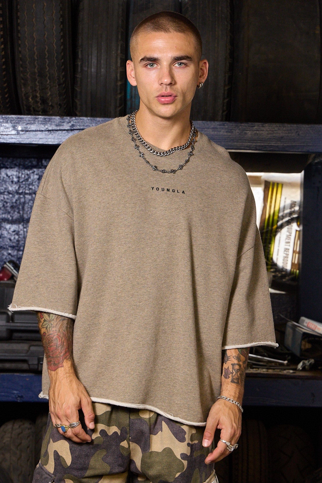 YoungLA 4242 - Terry Oversized tee Black