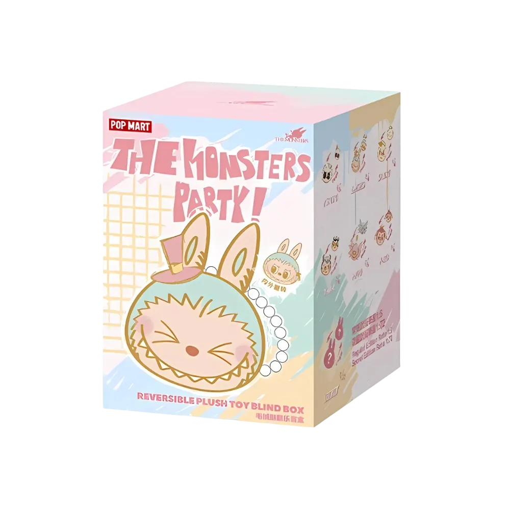 Pop Mart Labubu The Monster Party Series Reversible Plush Doll Blind Box Pack of 1