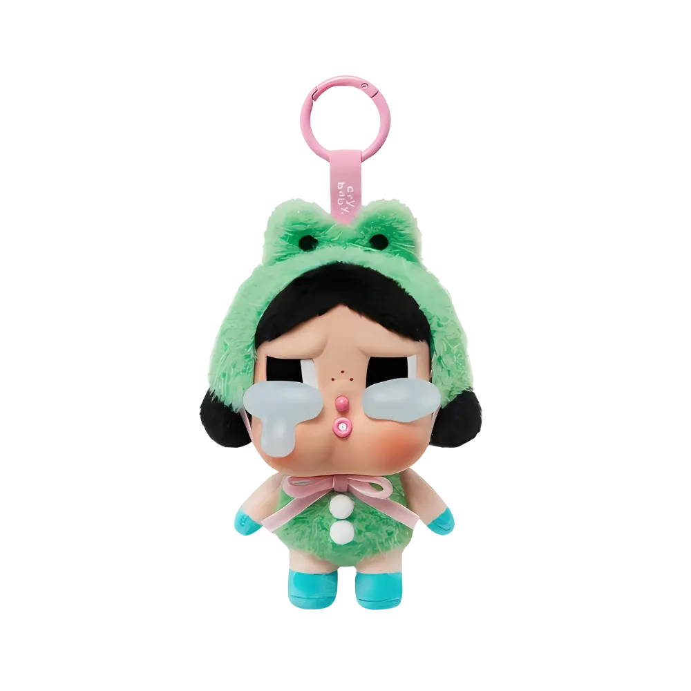 Pop Mart CryBaby Crying Again Series What A Frog Vinyl Face Plush Pack of 1