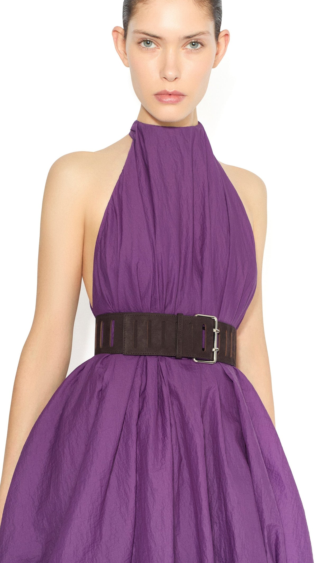 Alaïa Rectangular Large Belt In Nubuck