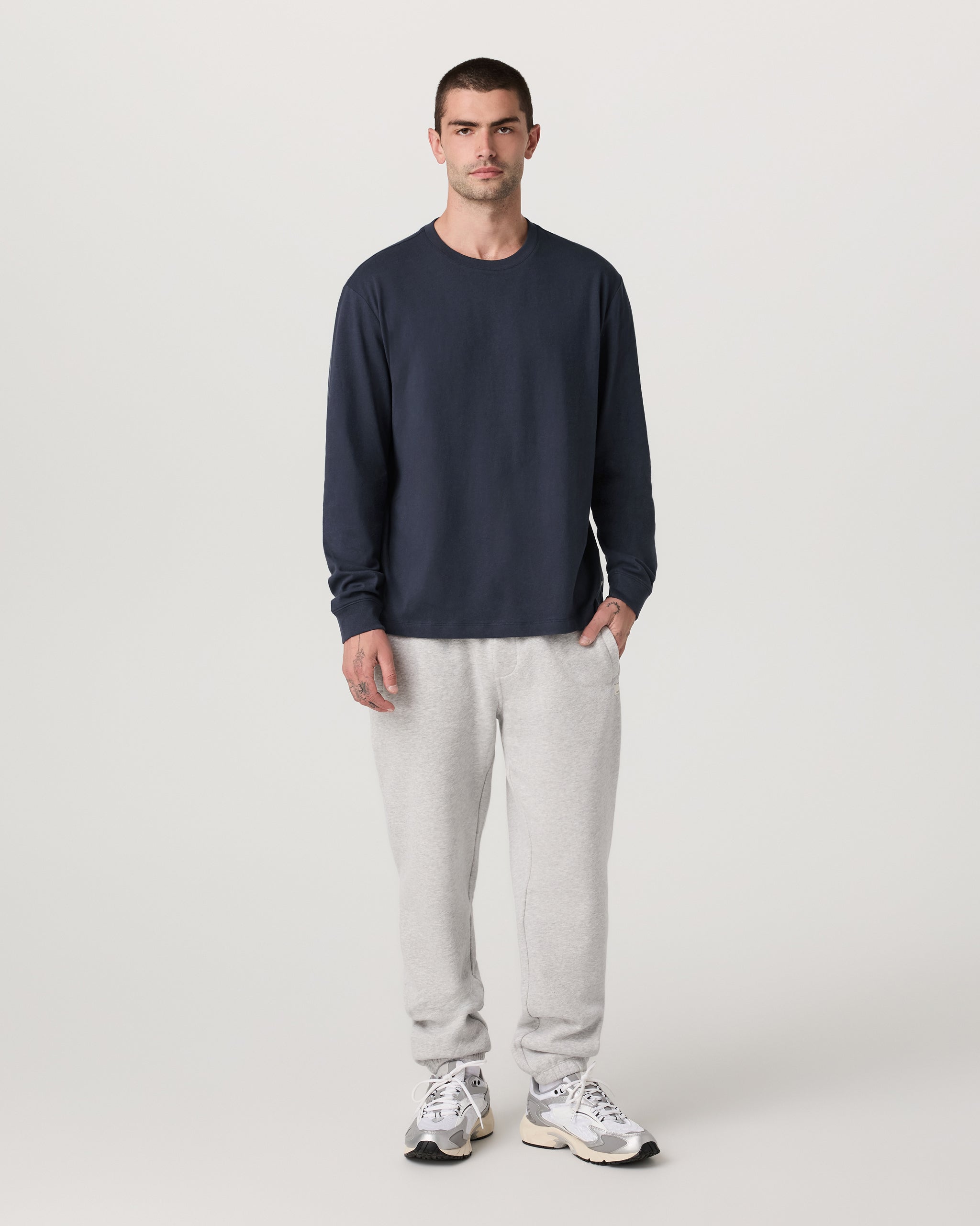 Long Sleeve Vuori Heavyweight Cotton Tee Relaxed Fit