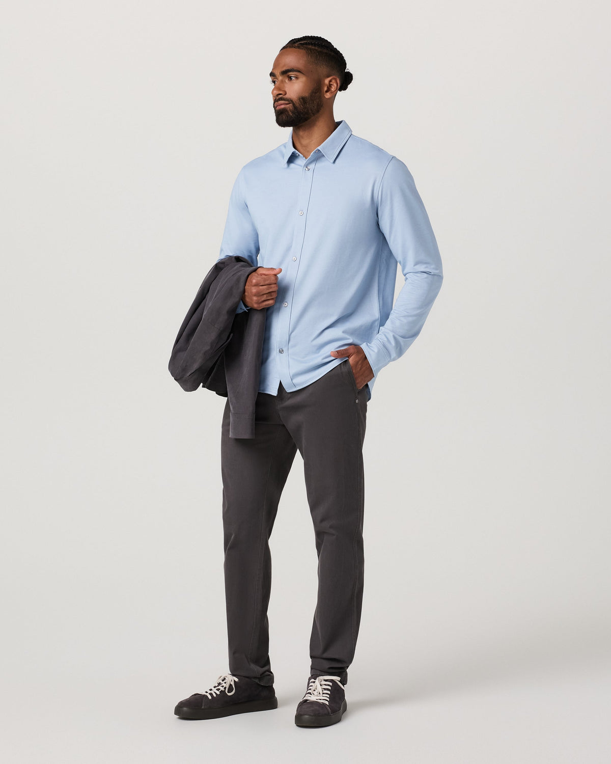 Vuori Long Sleeve Knit Oxford Button Down Classic Fit