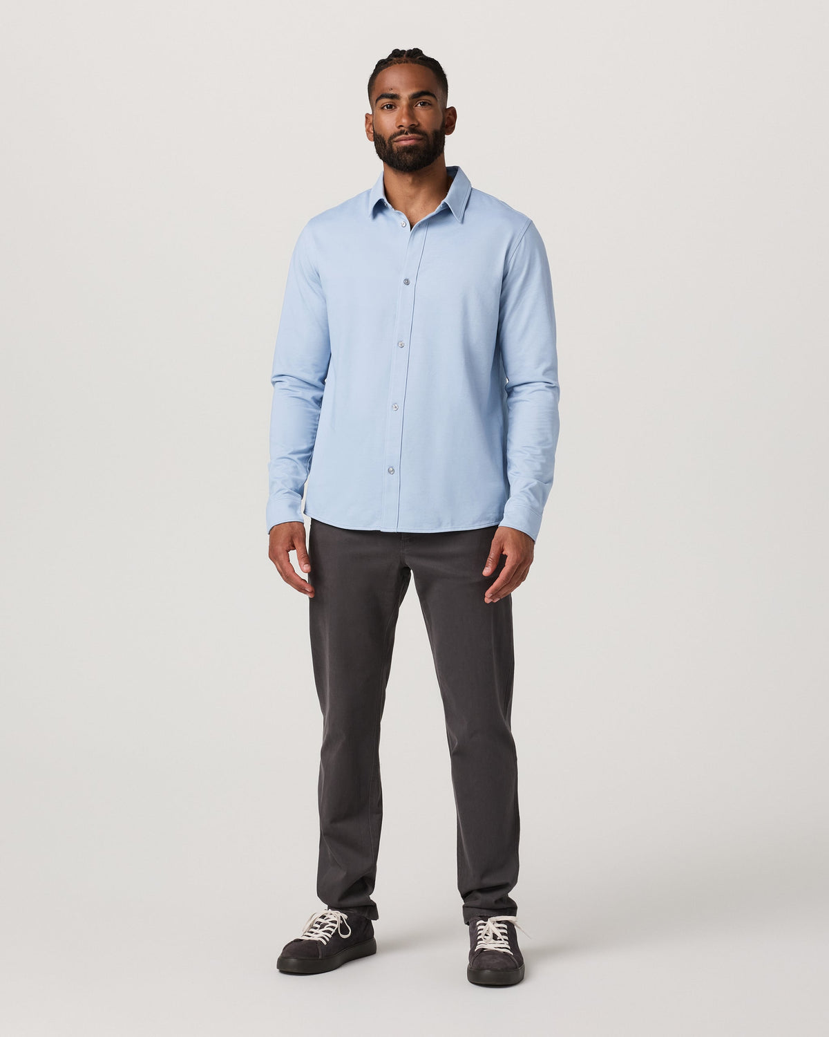 Vuori Long Sleeve Knit Oxford Button Down Classic Fit