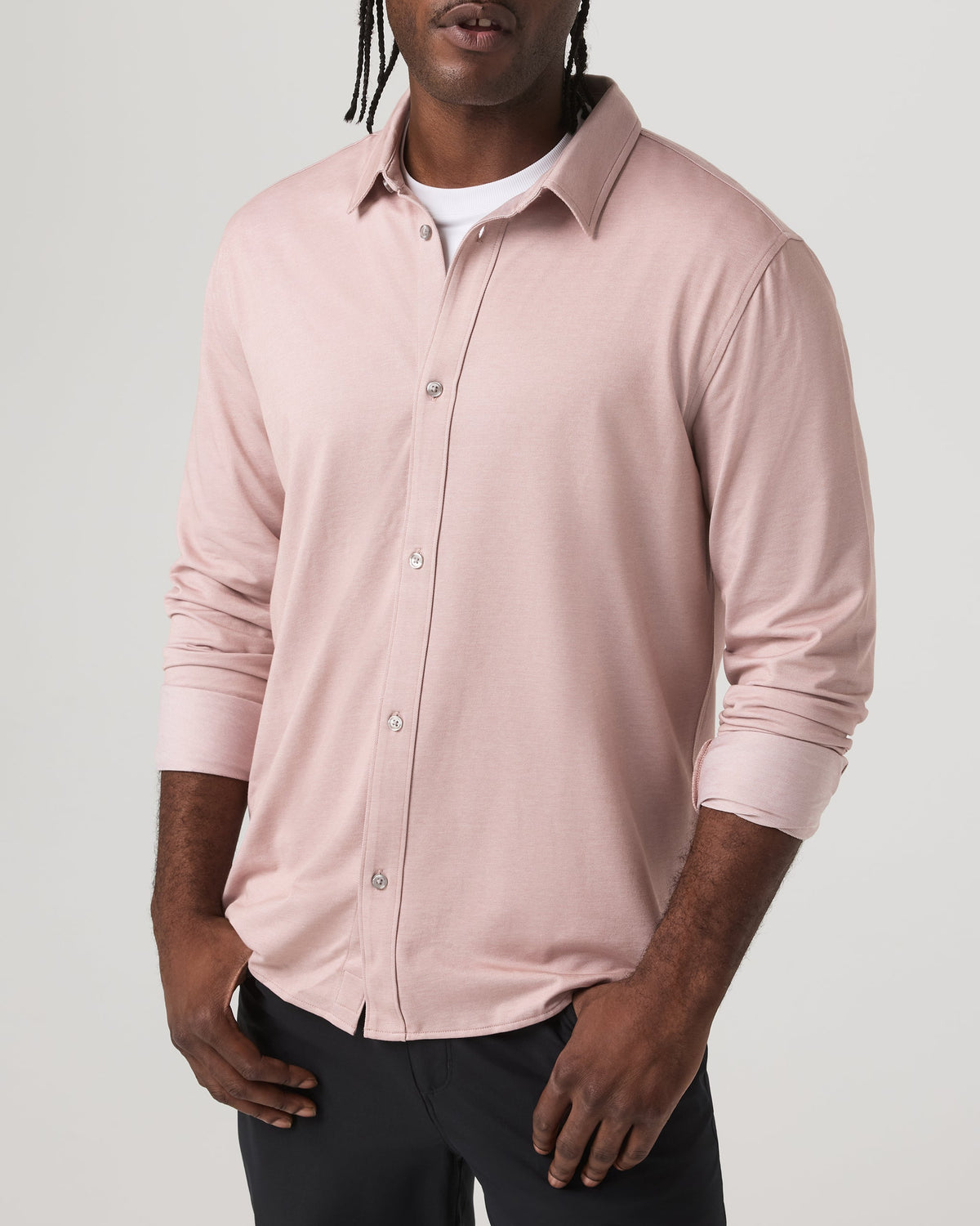 Vuori Long Sleeve Knit Oxford Button Down Classic Fit