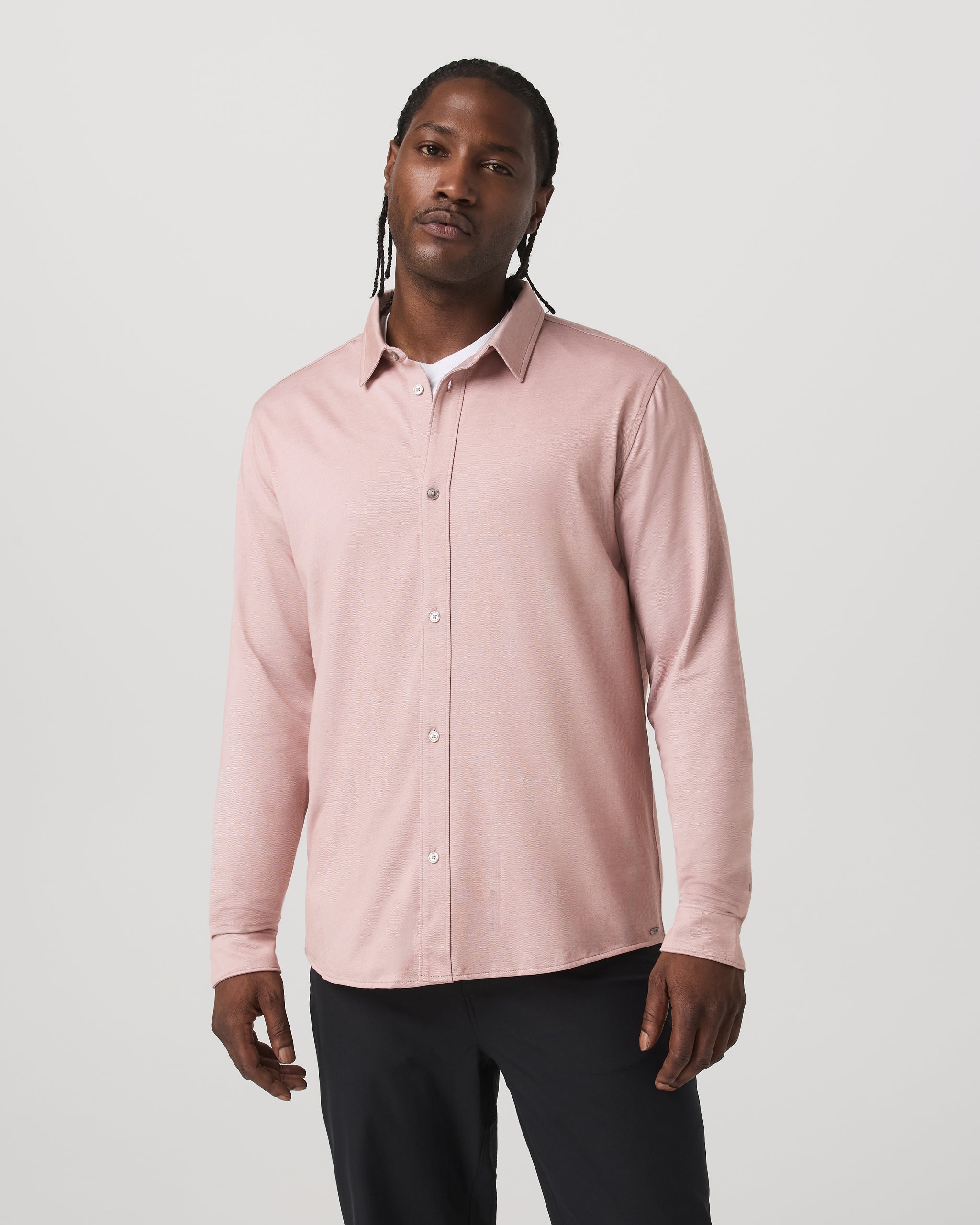 Vuori Long Sleeve Knit Oxford Button Down Classic Fit
