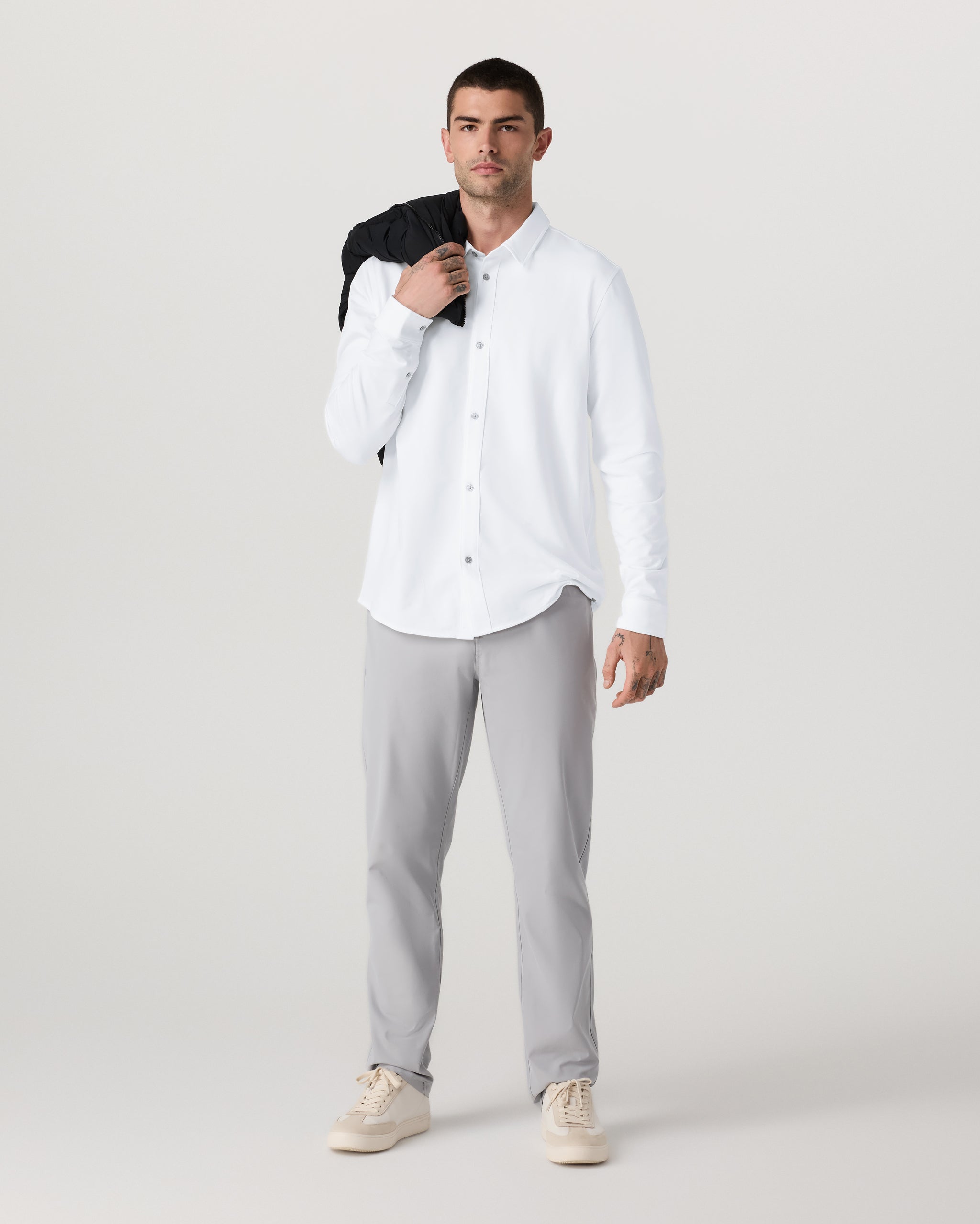 Vuori Long Sleeve Knit Oxford Button Down Classic Fit