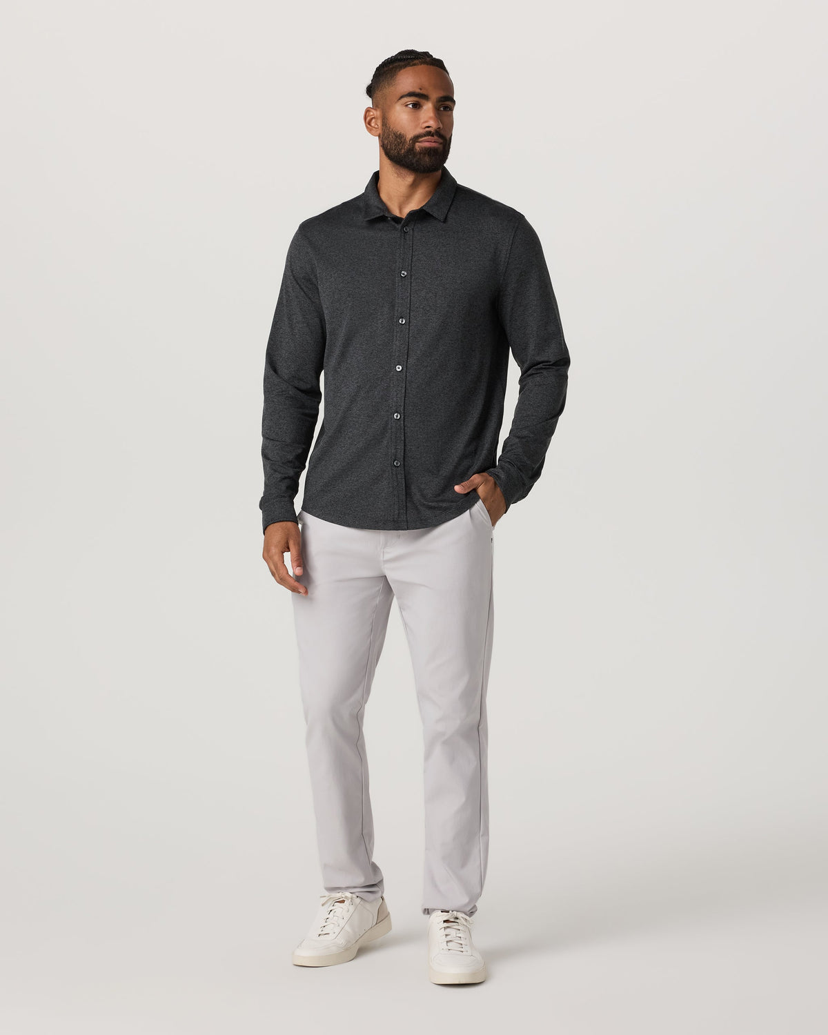 Vuori Long Sleeve Ponto Button Down Shirt