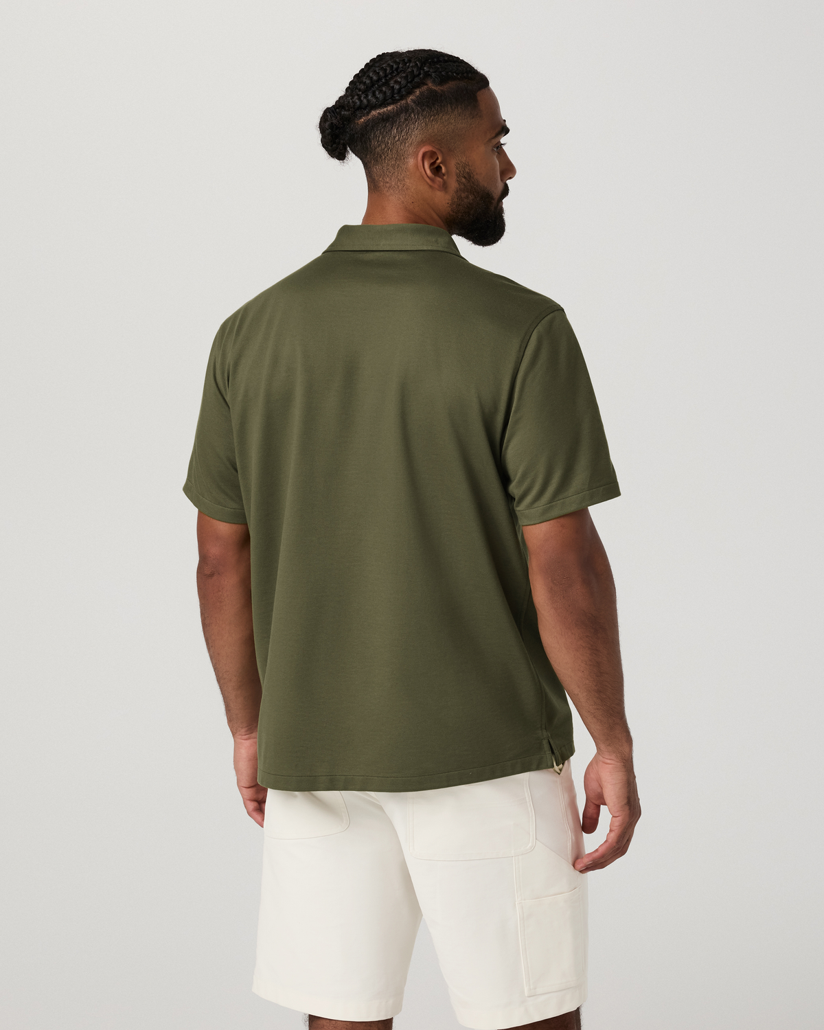 Vuori Short Sleeve Knit Oxford Camp Collar Button Down
