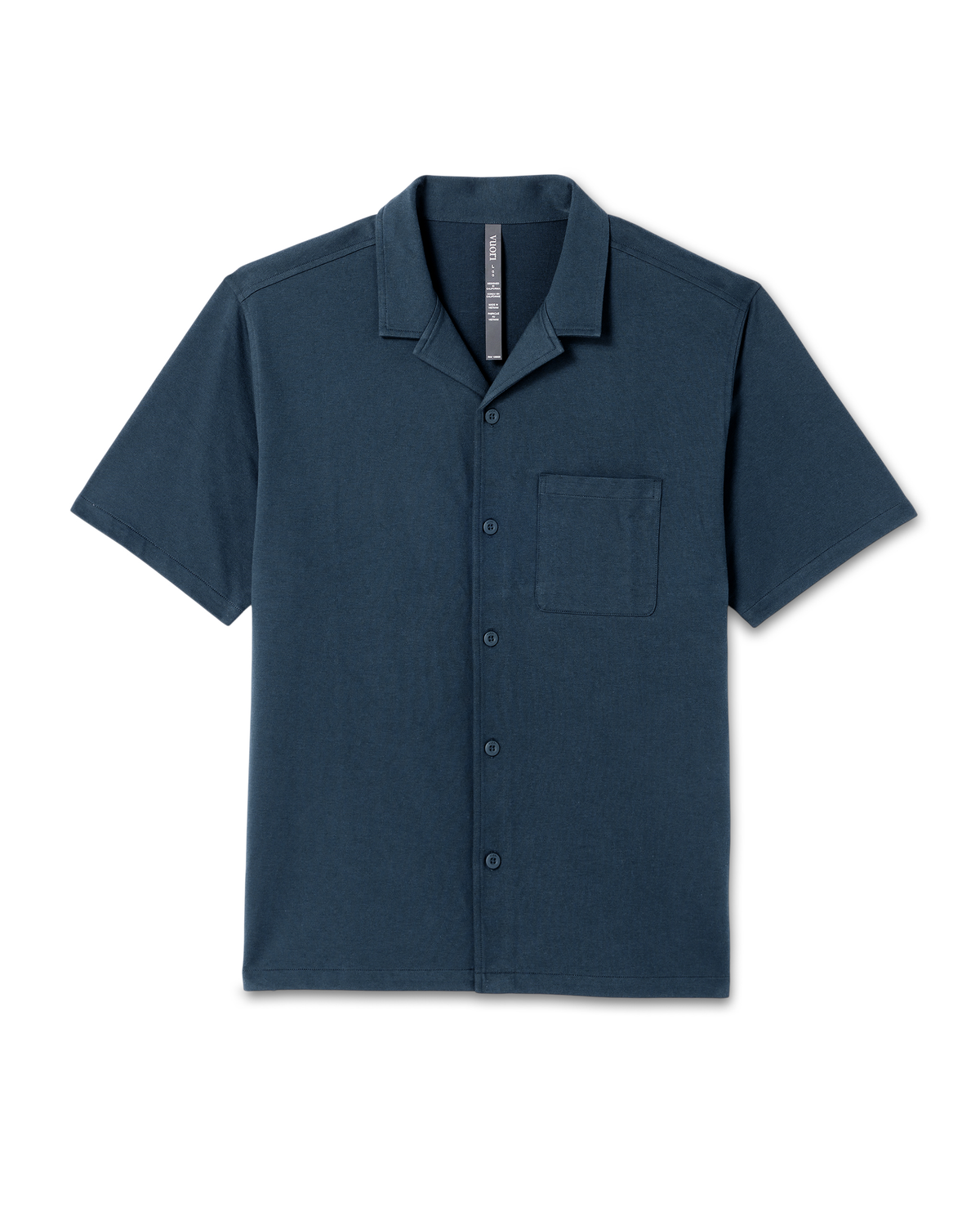 Vuori Short Sleeve Knit Oxford Camp Collar Button Down