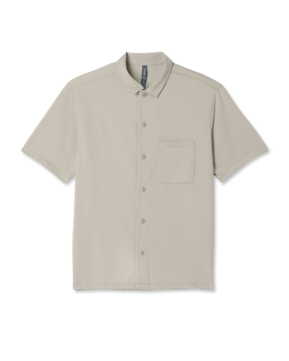 Vuori Short Sleeve Knit Oxford Camp Collar Button Down
