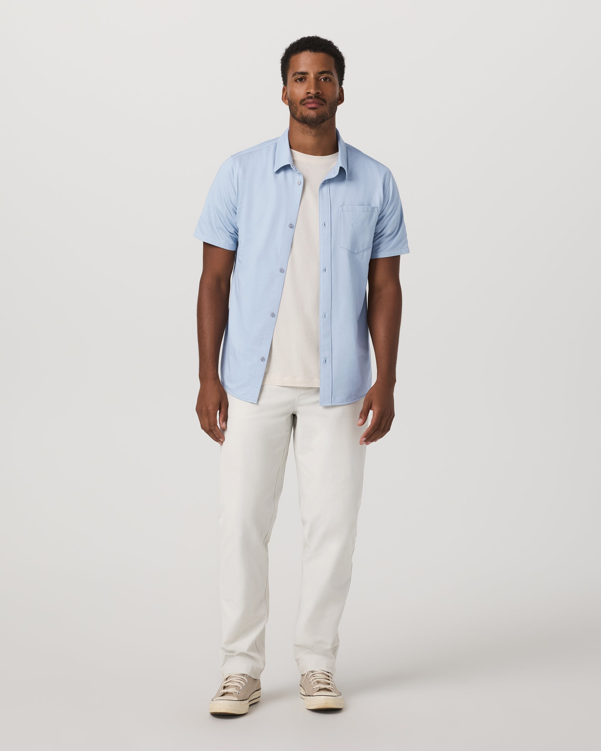 Vuori Short Sleeve Knit Oxford Button Down Classic Fit