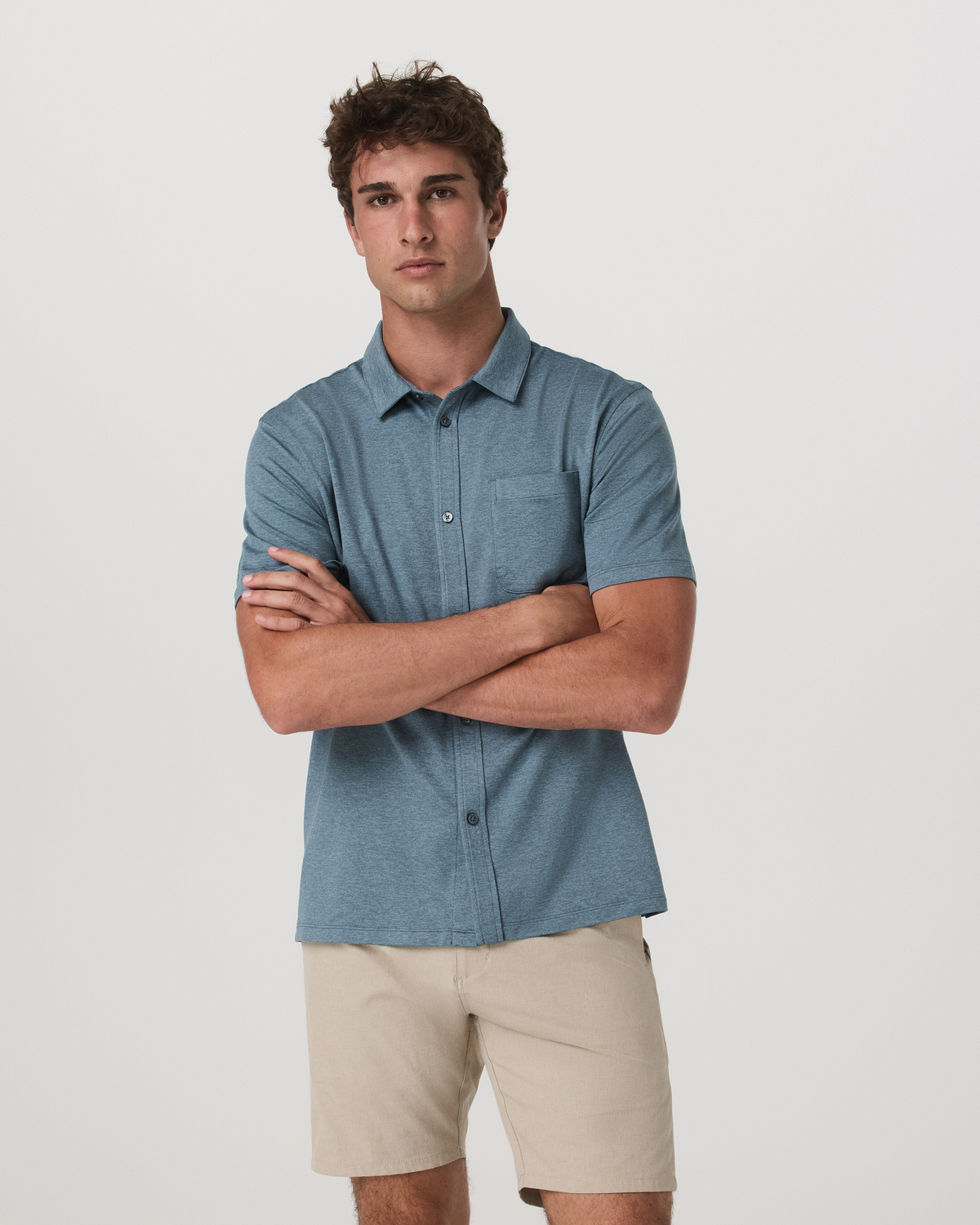 Vuori Short Sleeve Ponto Button Down Shirt