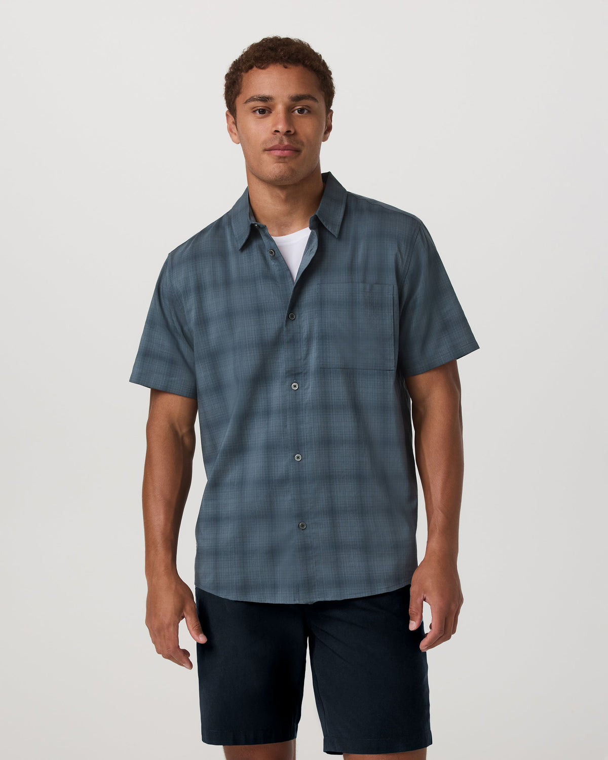 Vuori Short Sleeve Plaid Button Down Shirt