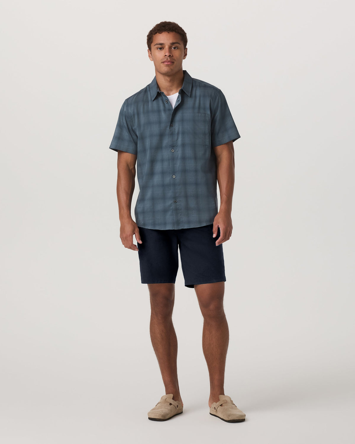 Vuori Short Sleeve Plaid Button Down Shirt