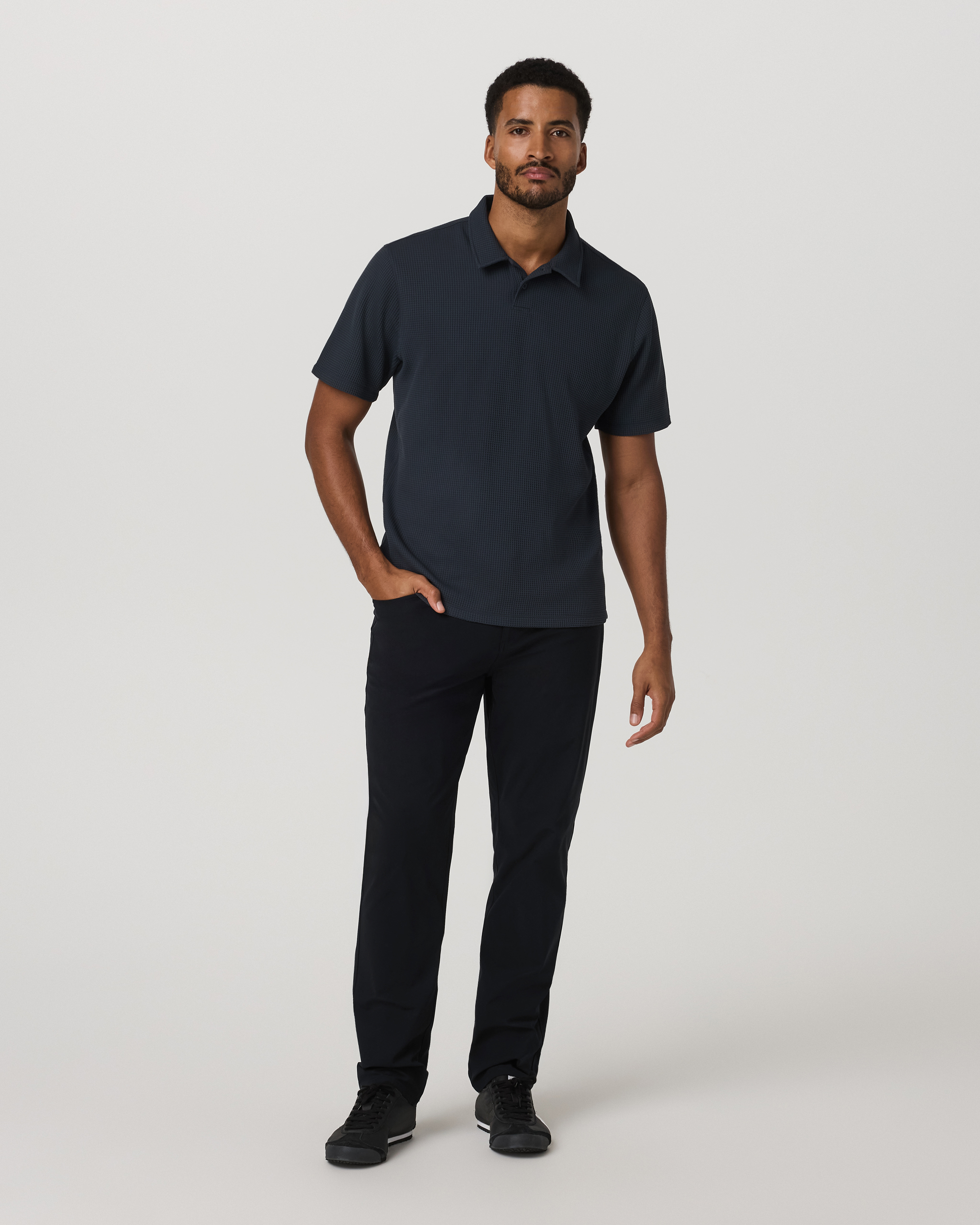 Vuori Short Sleeve Lightweight Tech Waffle Polo Relaxed Fit