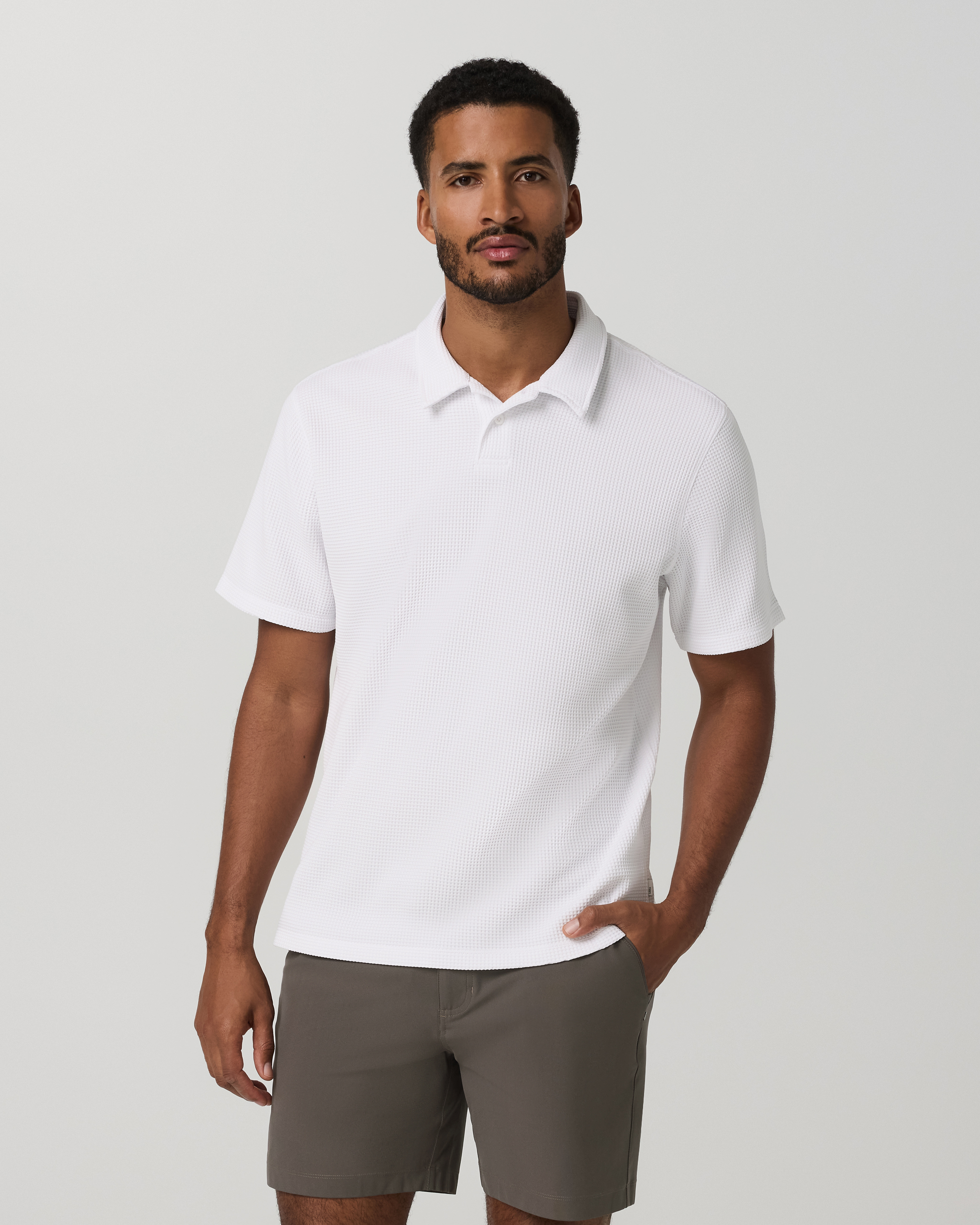 Vuori Short Sleeve Lightweight Tech Waffle Polo Relaxed Fit