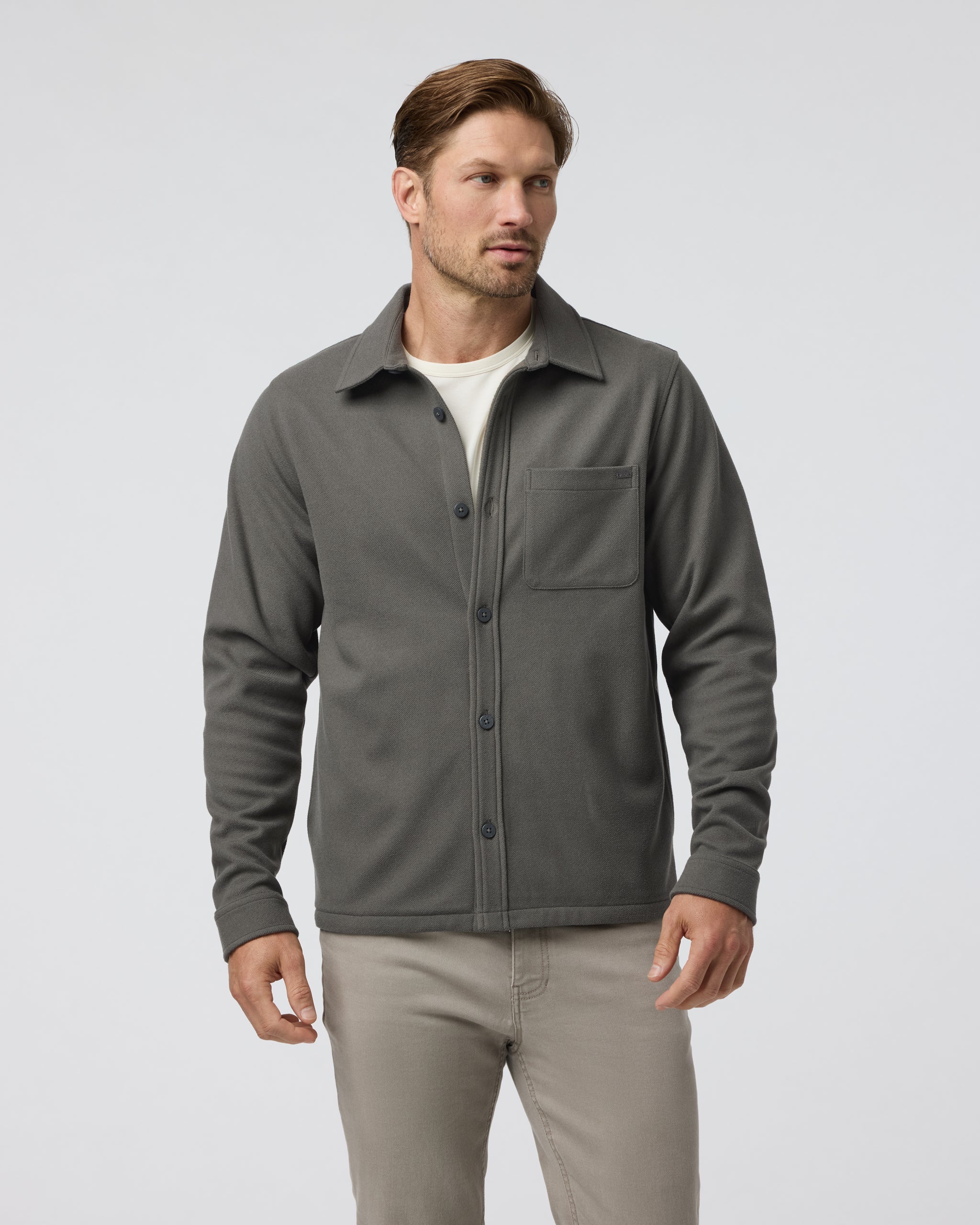 Vuori Beldon Shirt Jacket Knit Twill