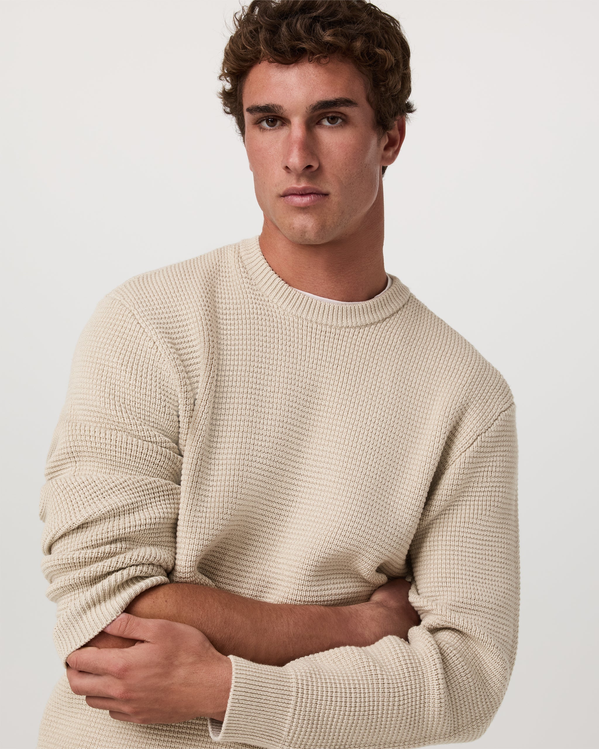 Vuori Denver Waffle Crew Sweater