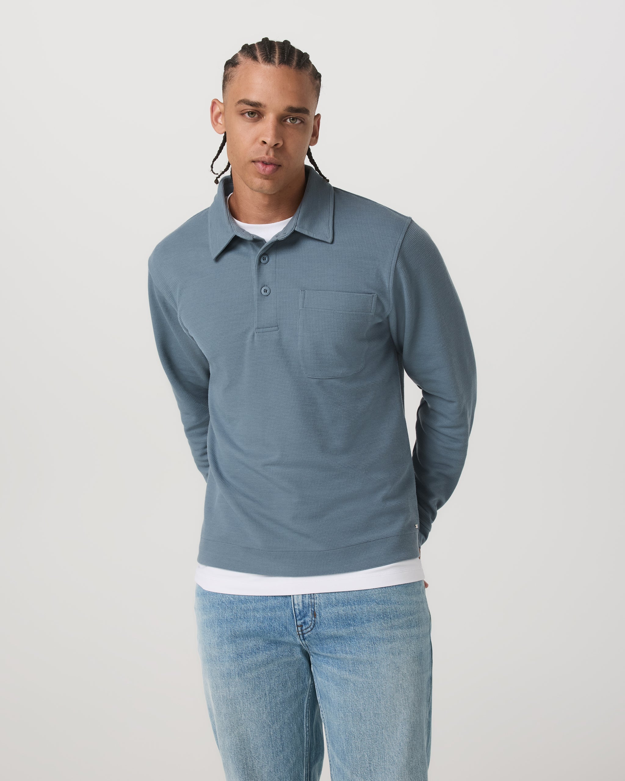 Vuori Long Sleeve Waffle Polo