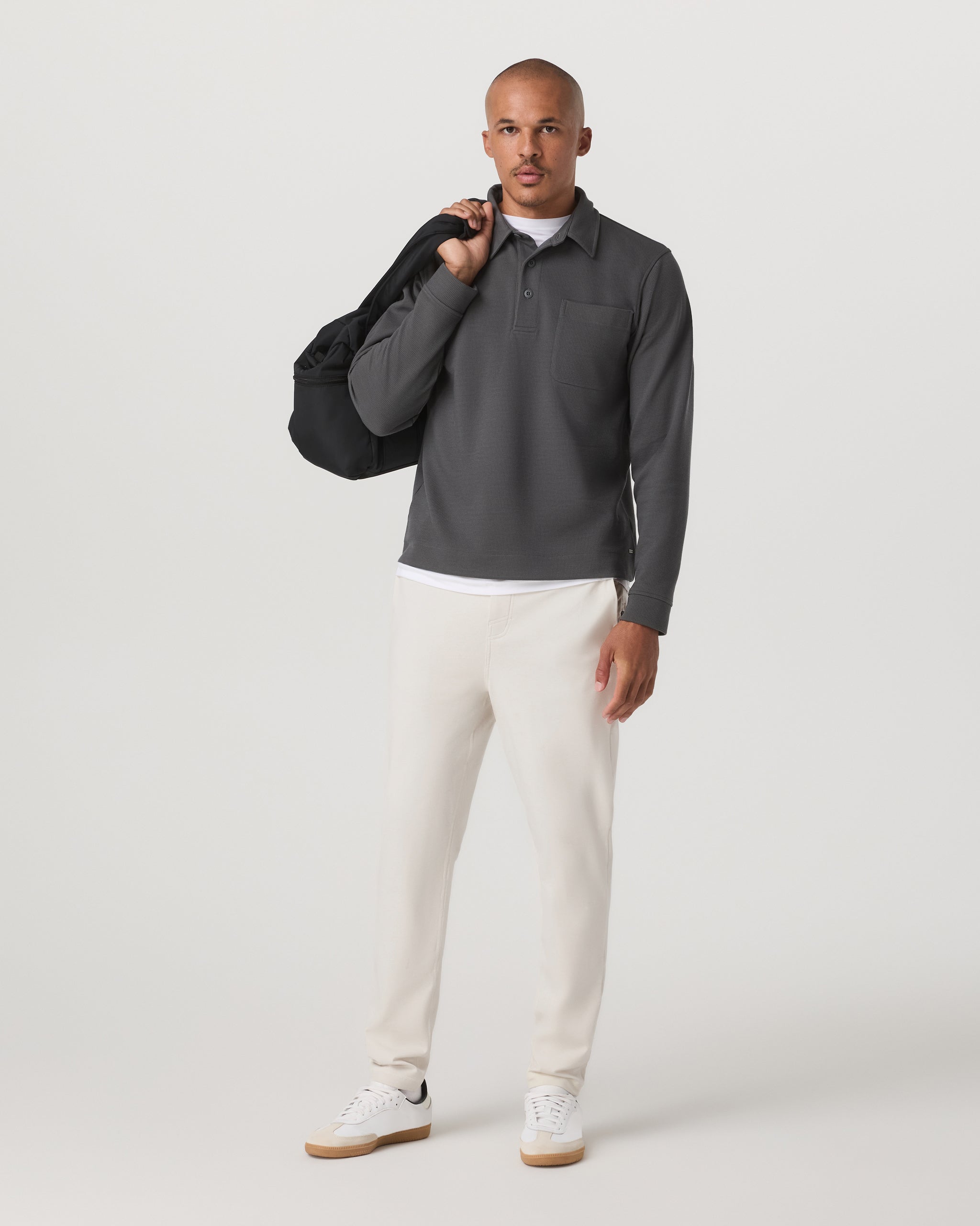 Vuori Long Sleeve Waffle Polo