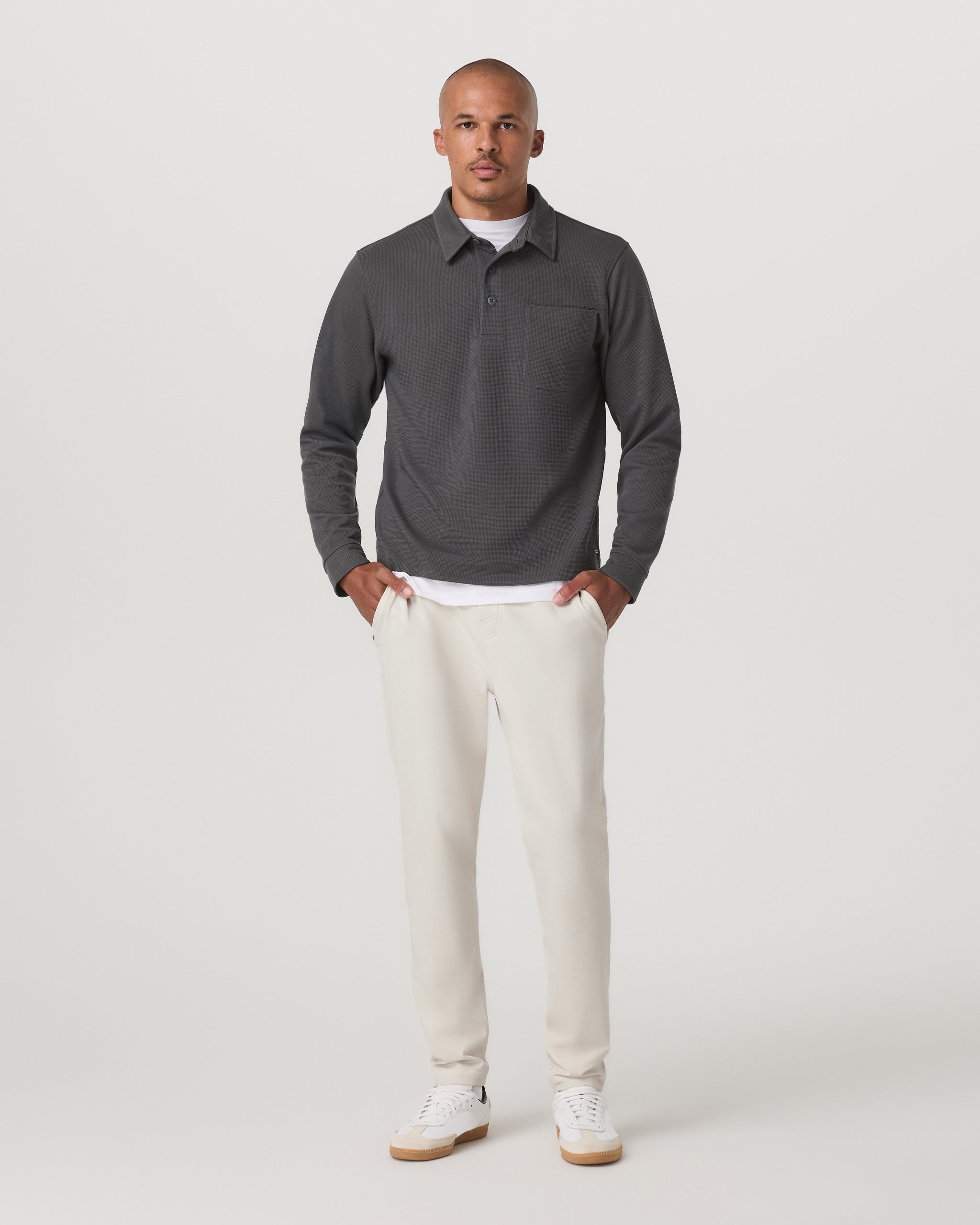 Vuori Long Sleeve Waffle Polo