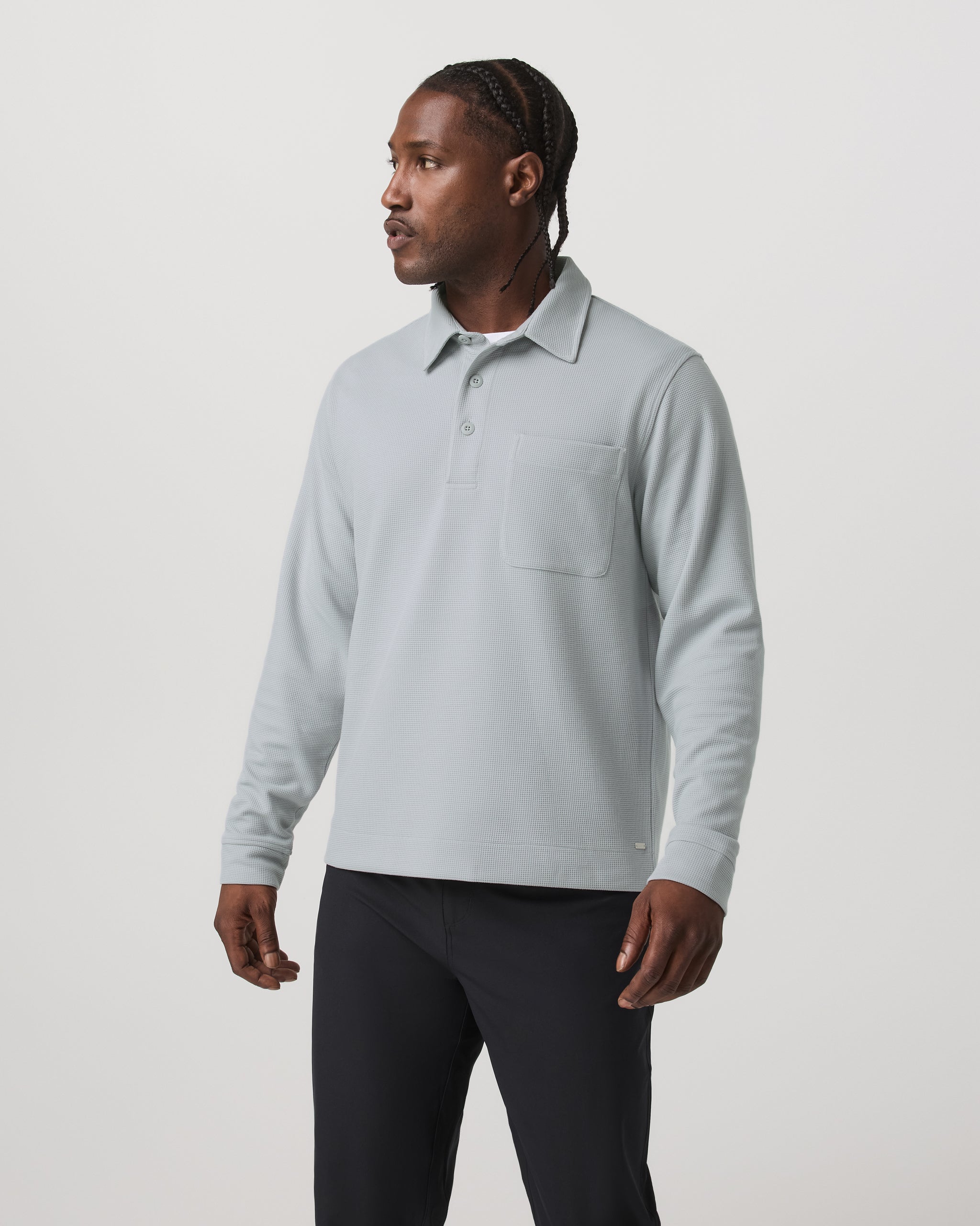 Vuori Long Sleeve Waffle Polo