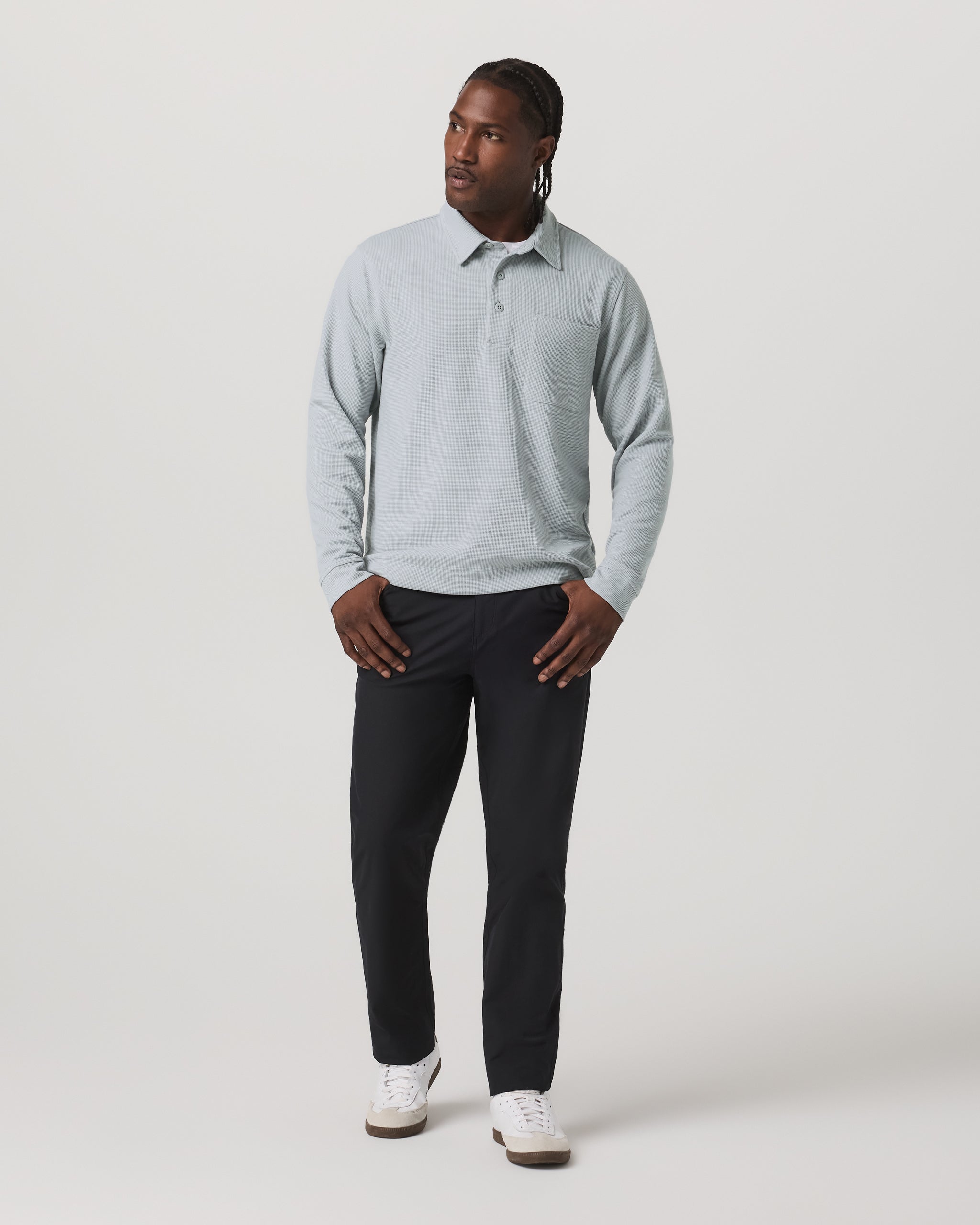 Vuori Long Sleeve Waffle Polo