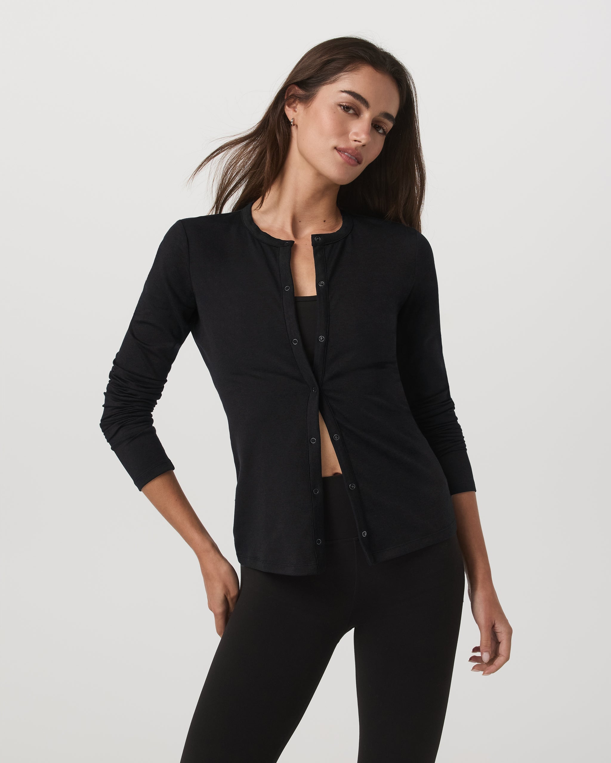 Vuori Long Sleeve Halo Snap Cardigan