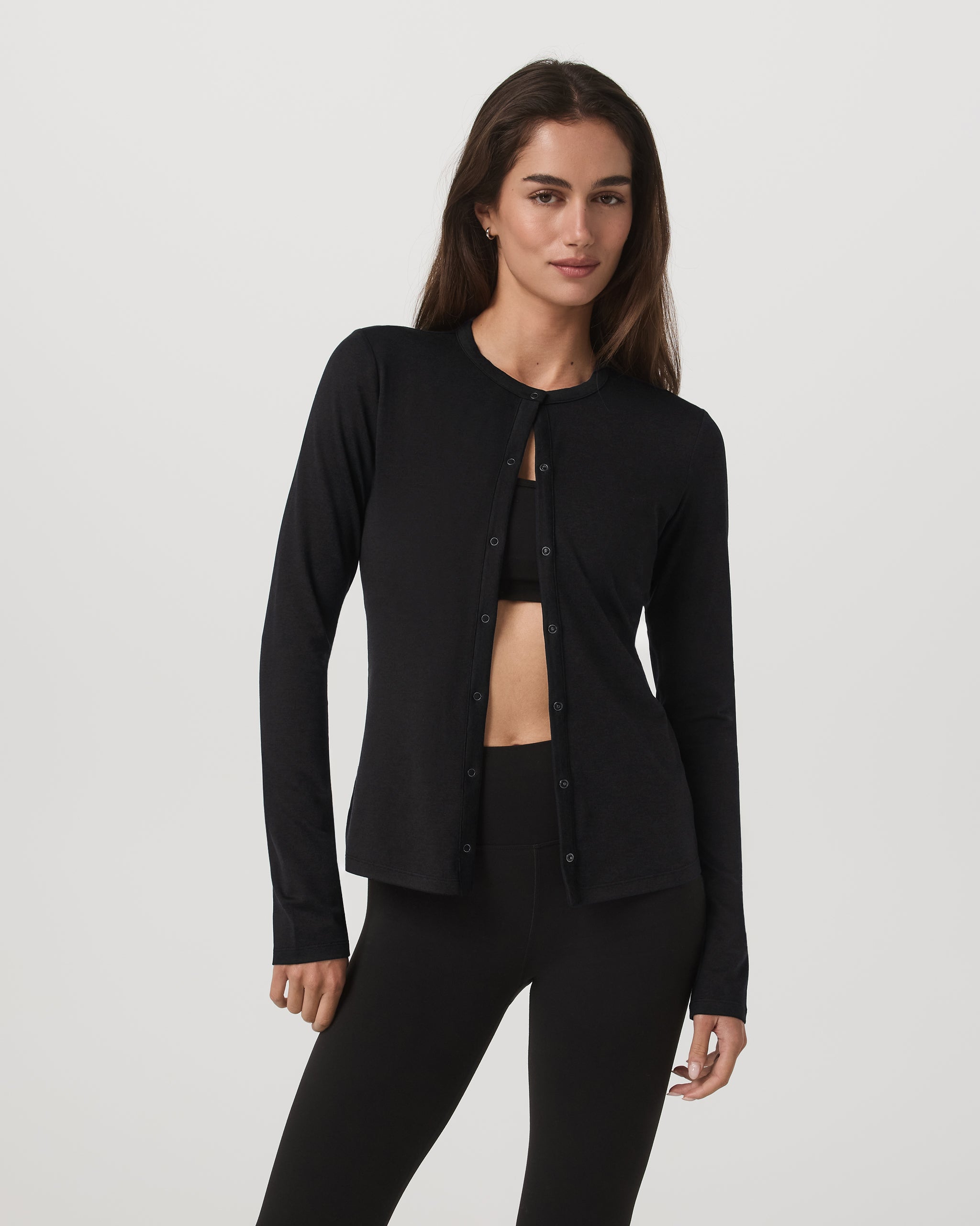 Vuori Long Sleeve Halo Snap Cardigan