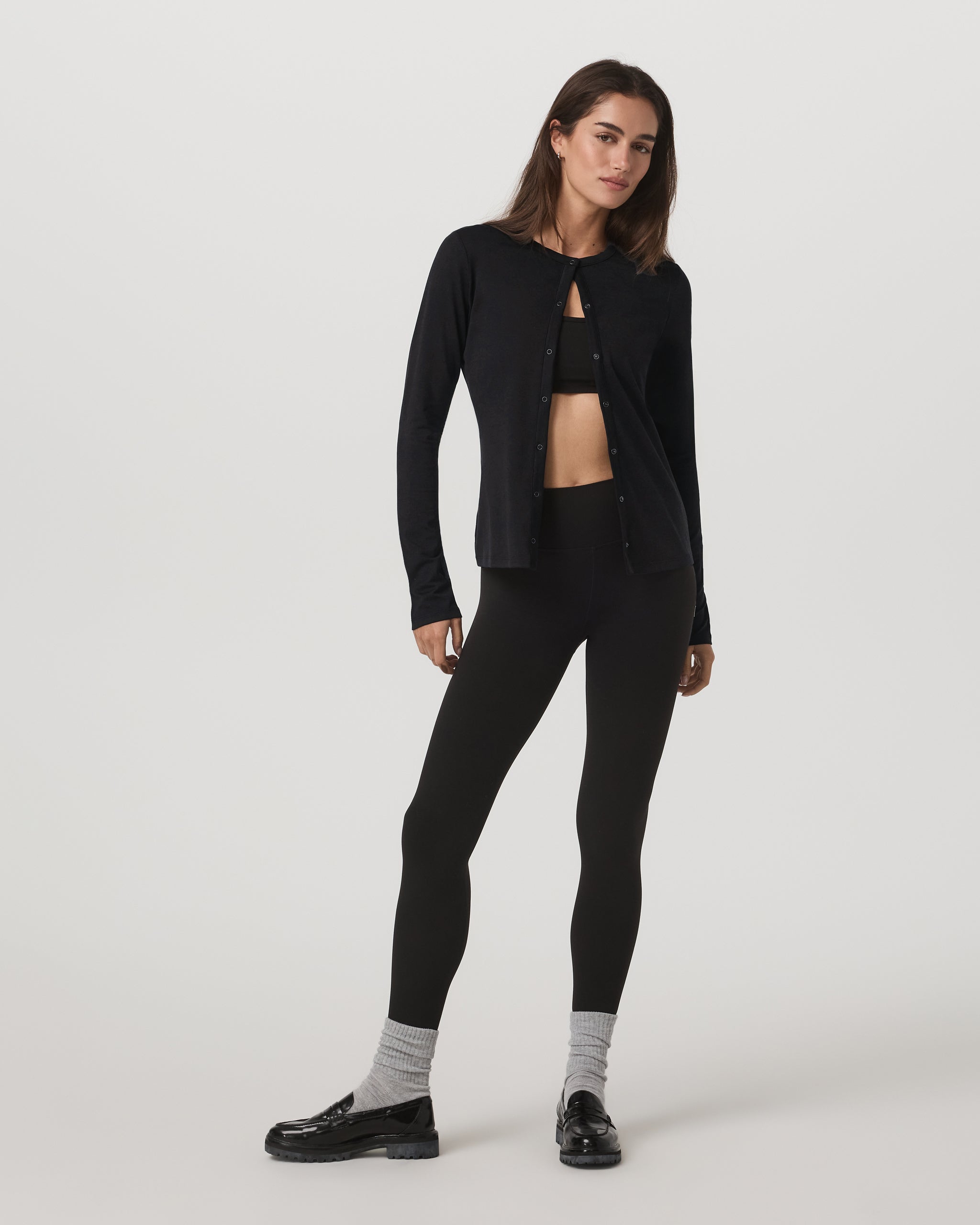 Vuori Long Sleeve Halo Snap Cardigan