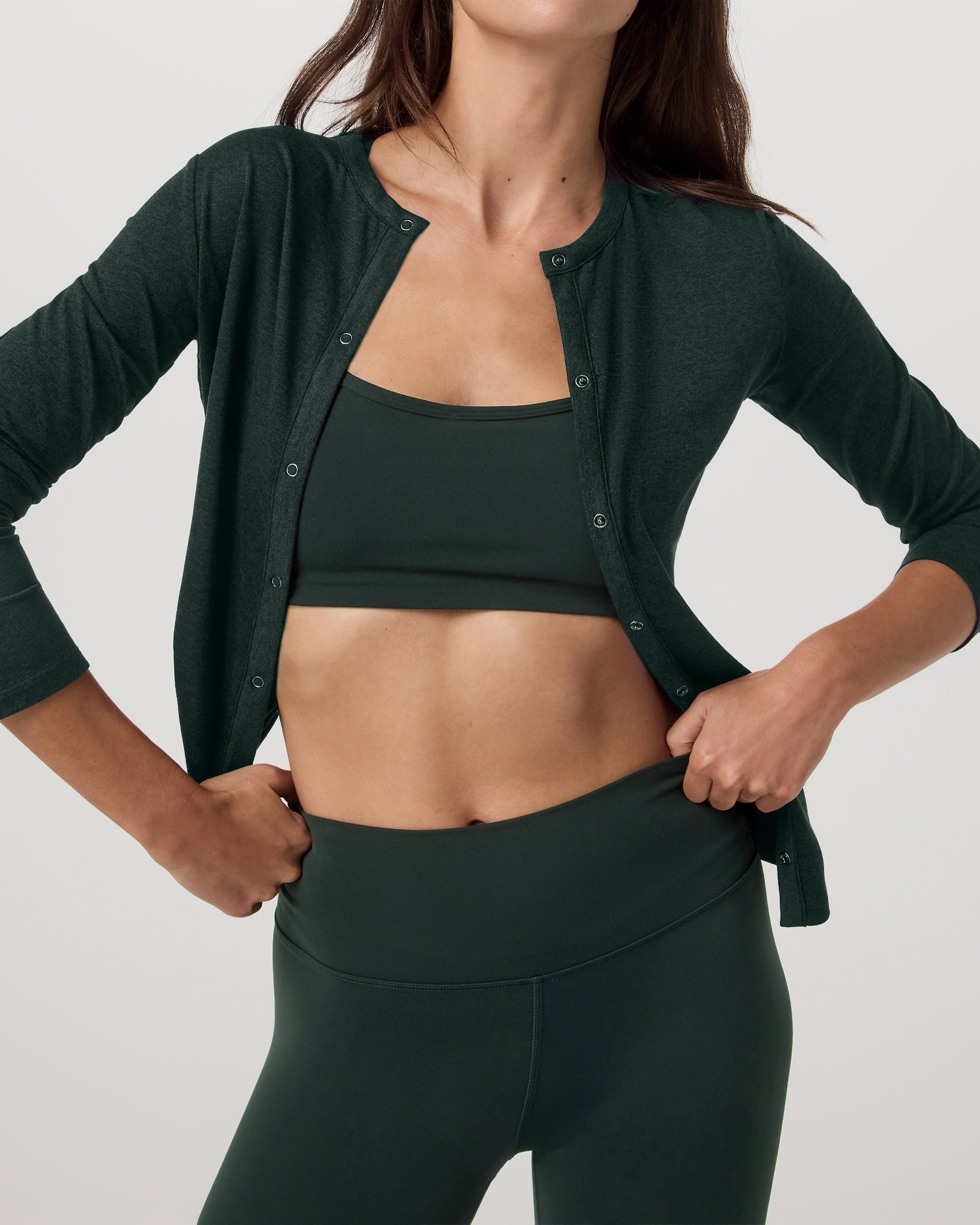 Vuori Long Sleeve Halo Snap Cardigan